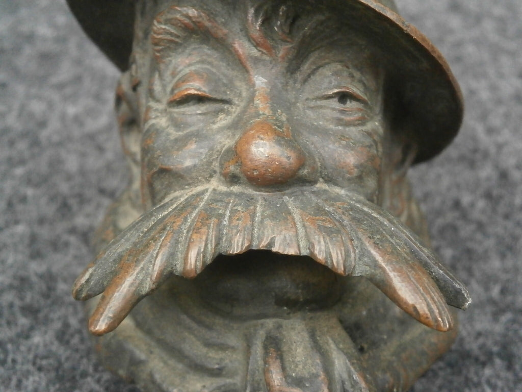 Antique Patinated Bronze Old Bill Car Mascot - Bruce Bairnsfather