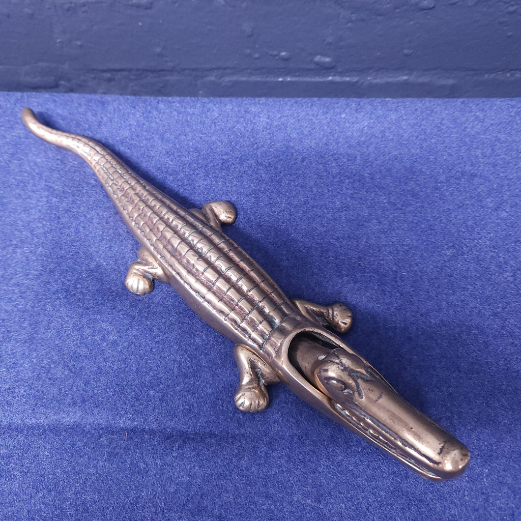 Brass Crocodile Nutcracker Circa Early 20thC