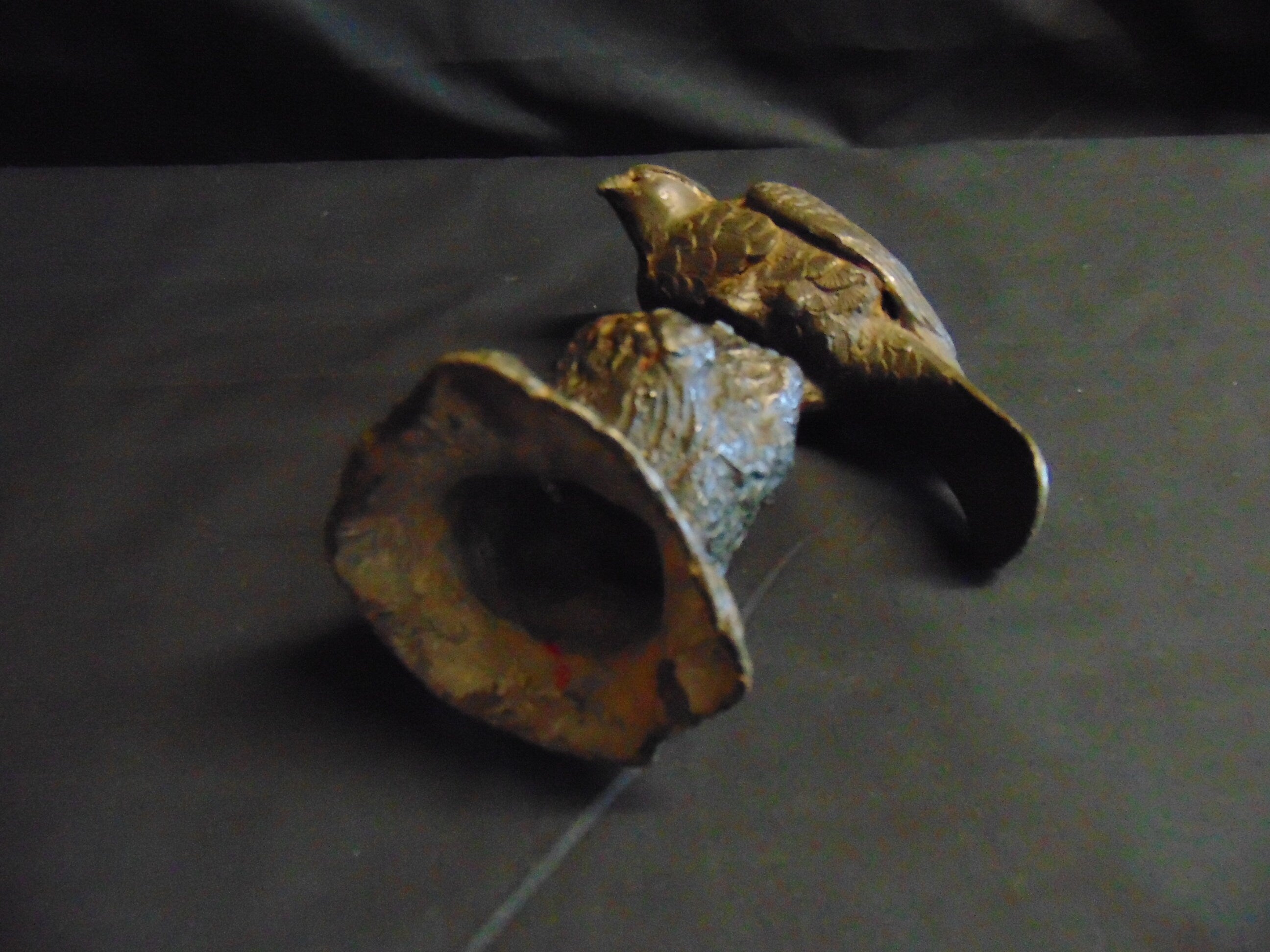 Cast Bronze Of Roosting Bird