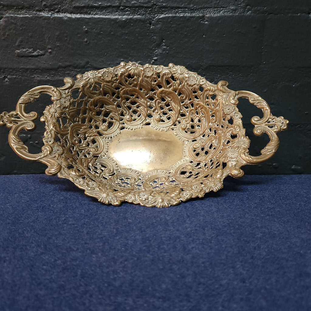Italian Baroque Brass Basket