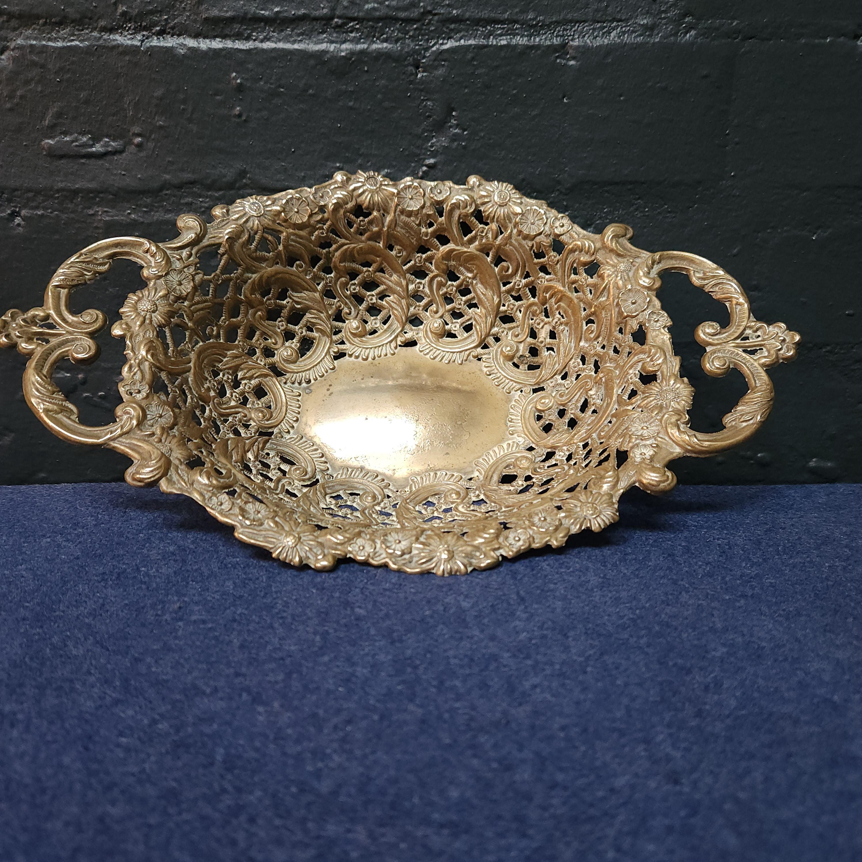 Italian Baroque Brass Basket