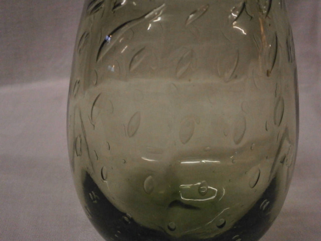 Whitefriars Controlled Bubble Vase in Ocean Green - Vintage - Retro