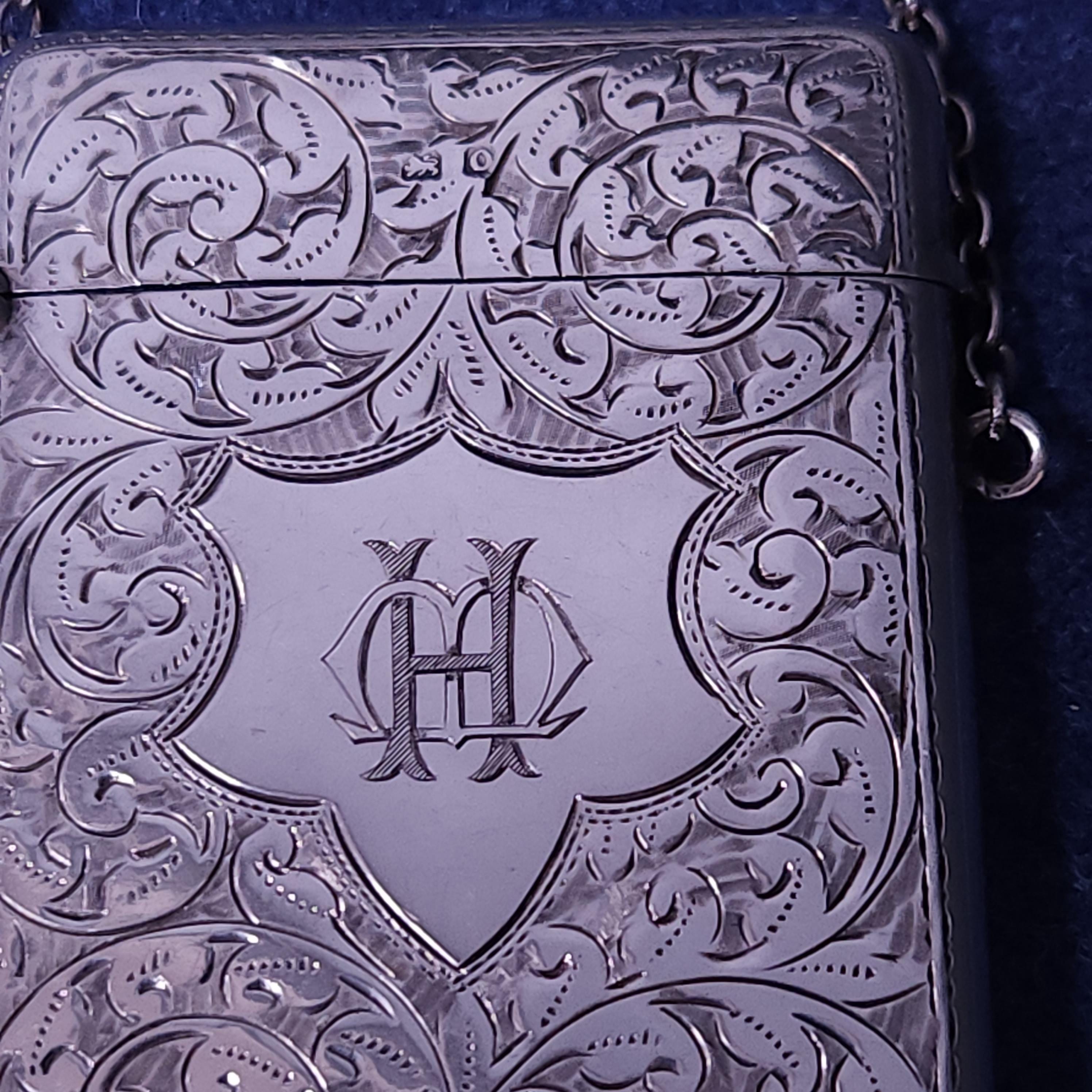 Victorian Silver Hallmarked Ladies Card Case