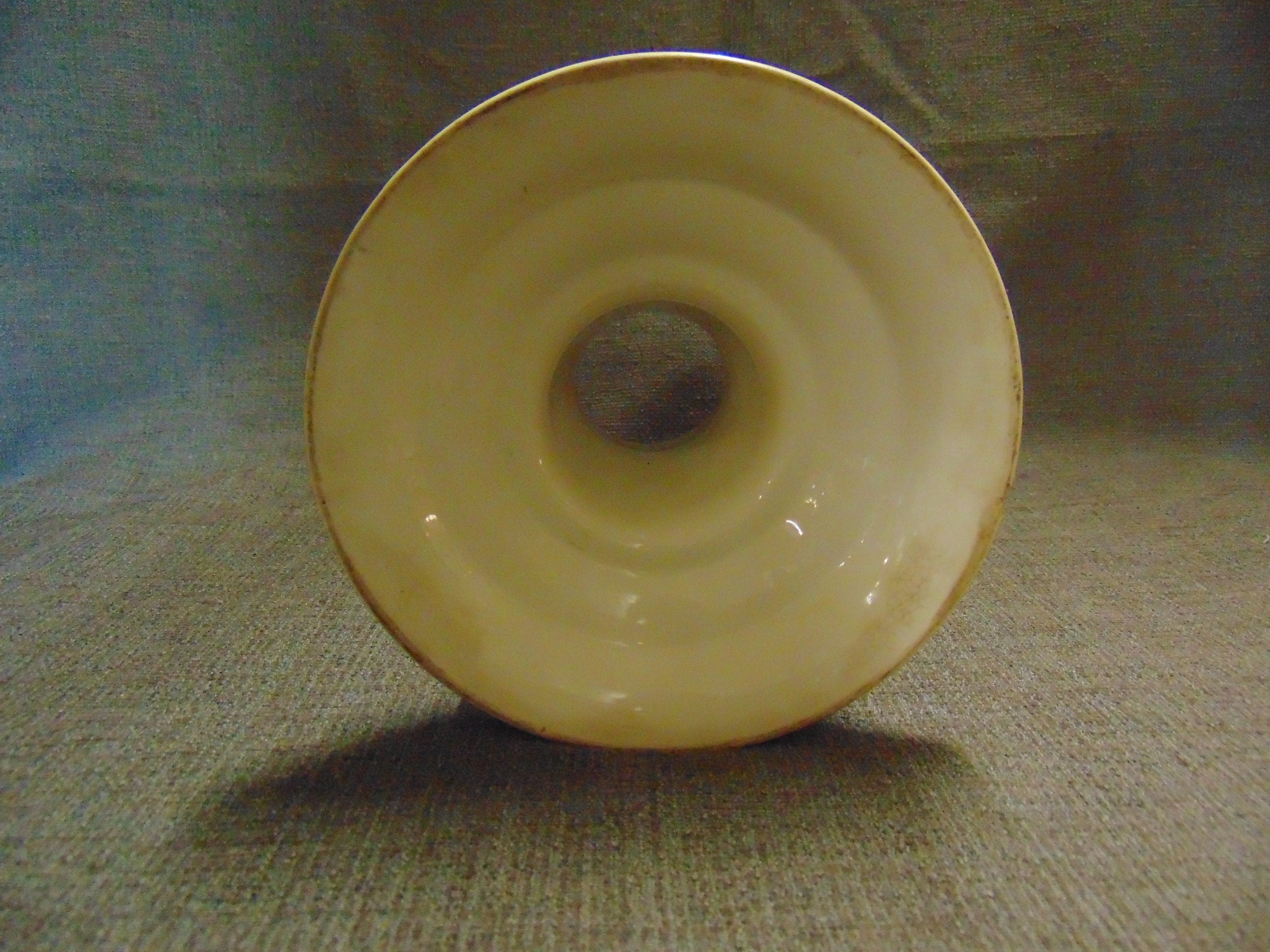 Edwardian White Ironstone Grocers Ham Stand - Vintage