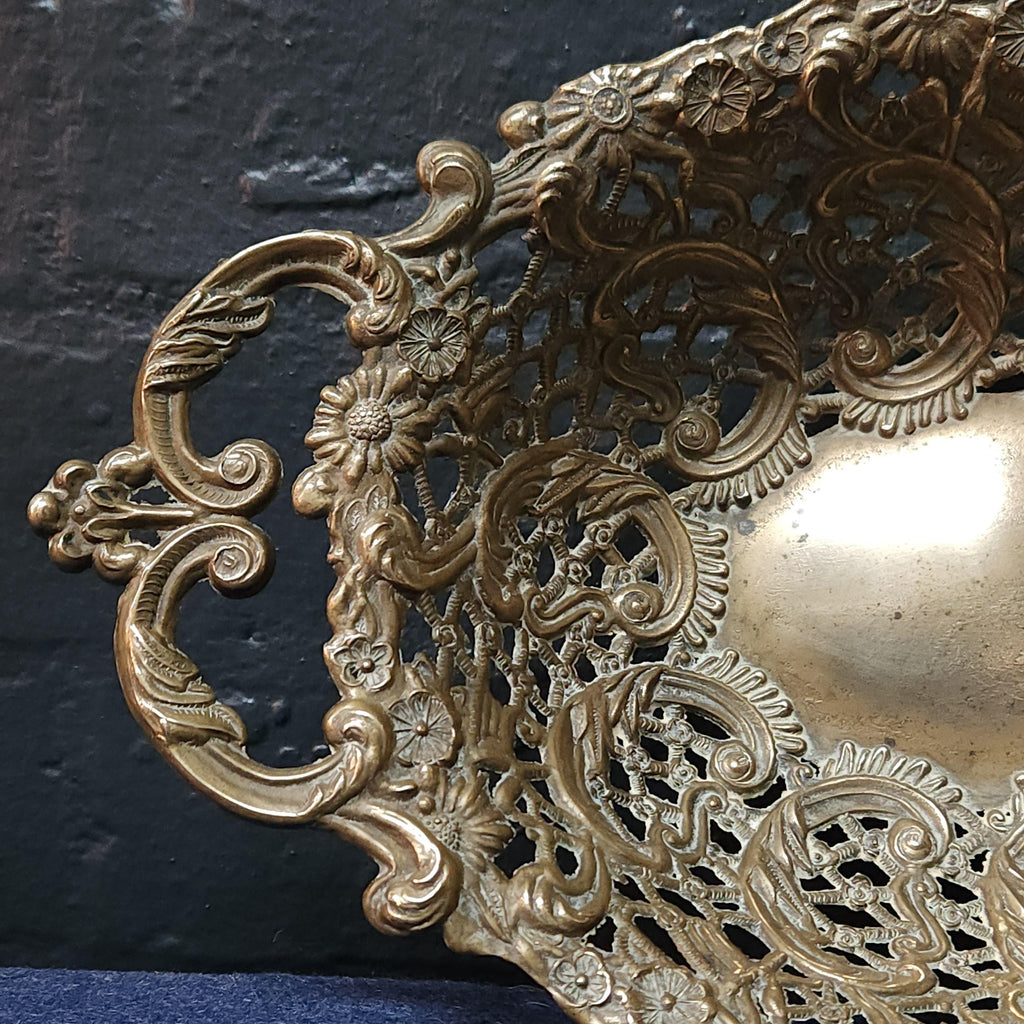 Italian Baroque Brass Basket