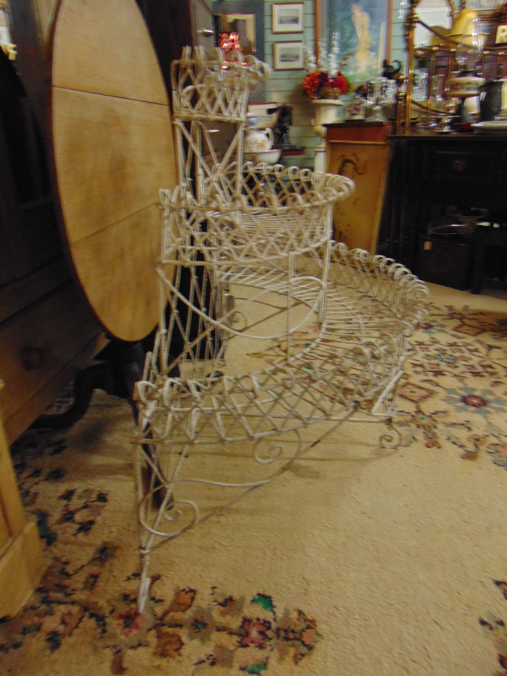 Antique Victorian Wirework Plant Stand