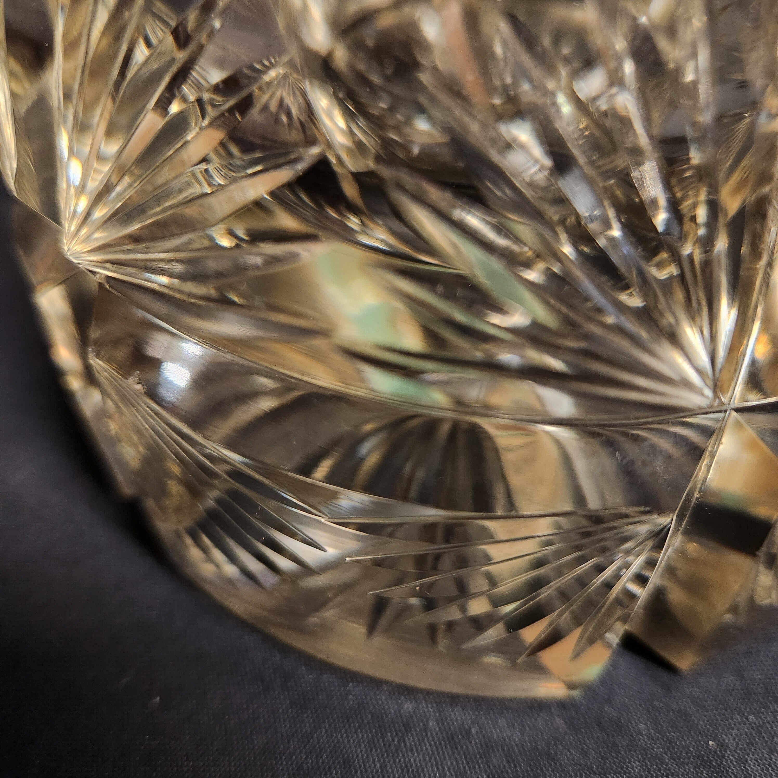 Thomas Webb & Sons, Large Heavy Cut Glass and Hallmarked Silver Inkwell