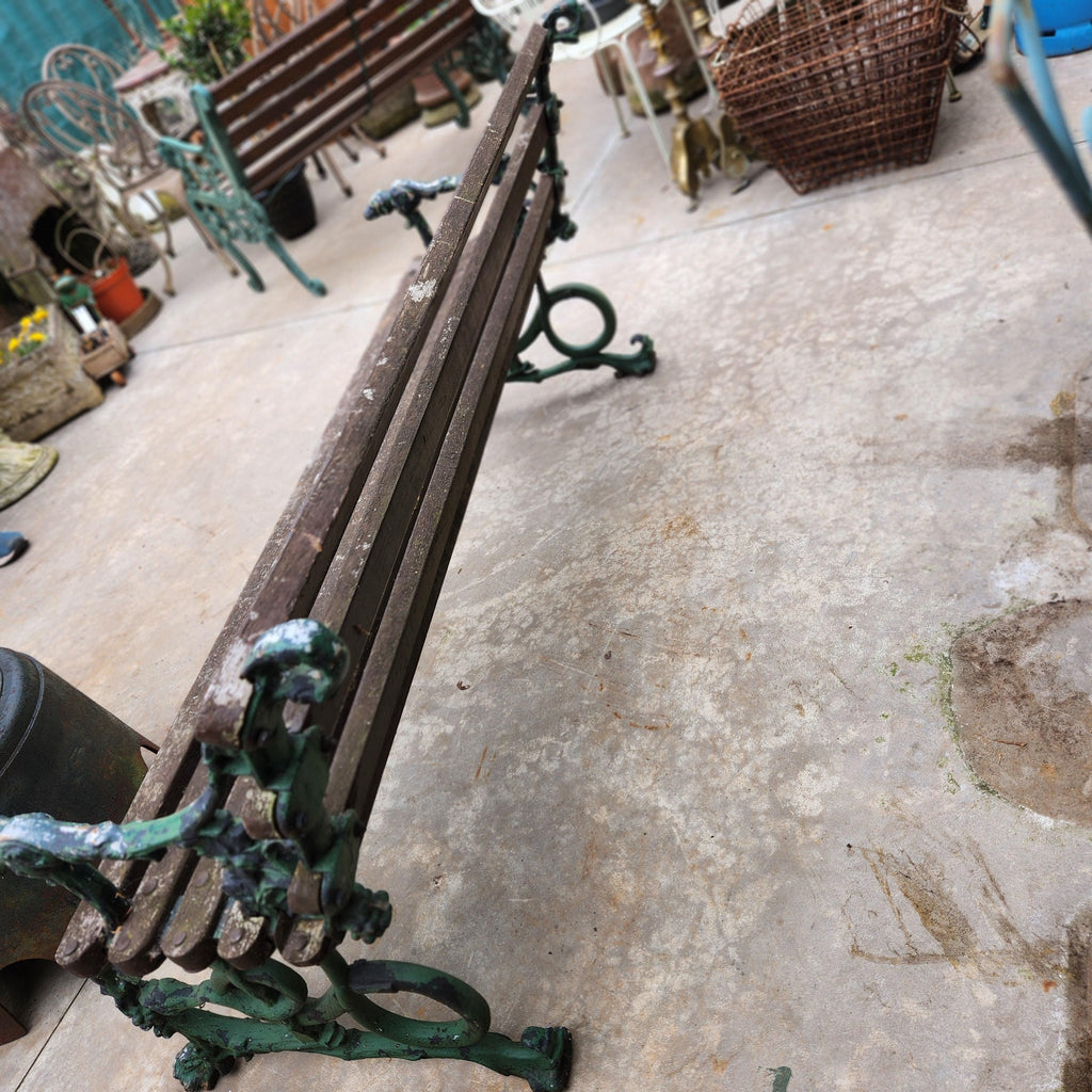 19thC Antique Original Coalbrookdale Serpent and Grape Cast Iron Garden Bench