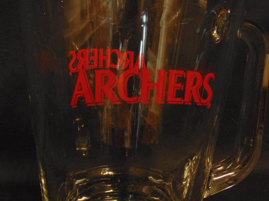 Vintage Archers Glass Advertising Pitcher