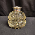 Thomas Webb & Sons, Large Heavy Cut Glass and Hallmarked Silver Inkwell