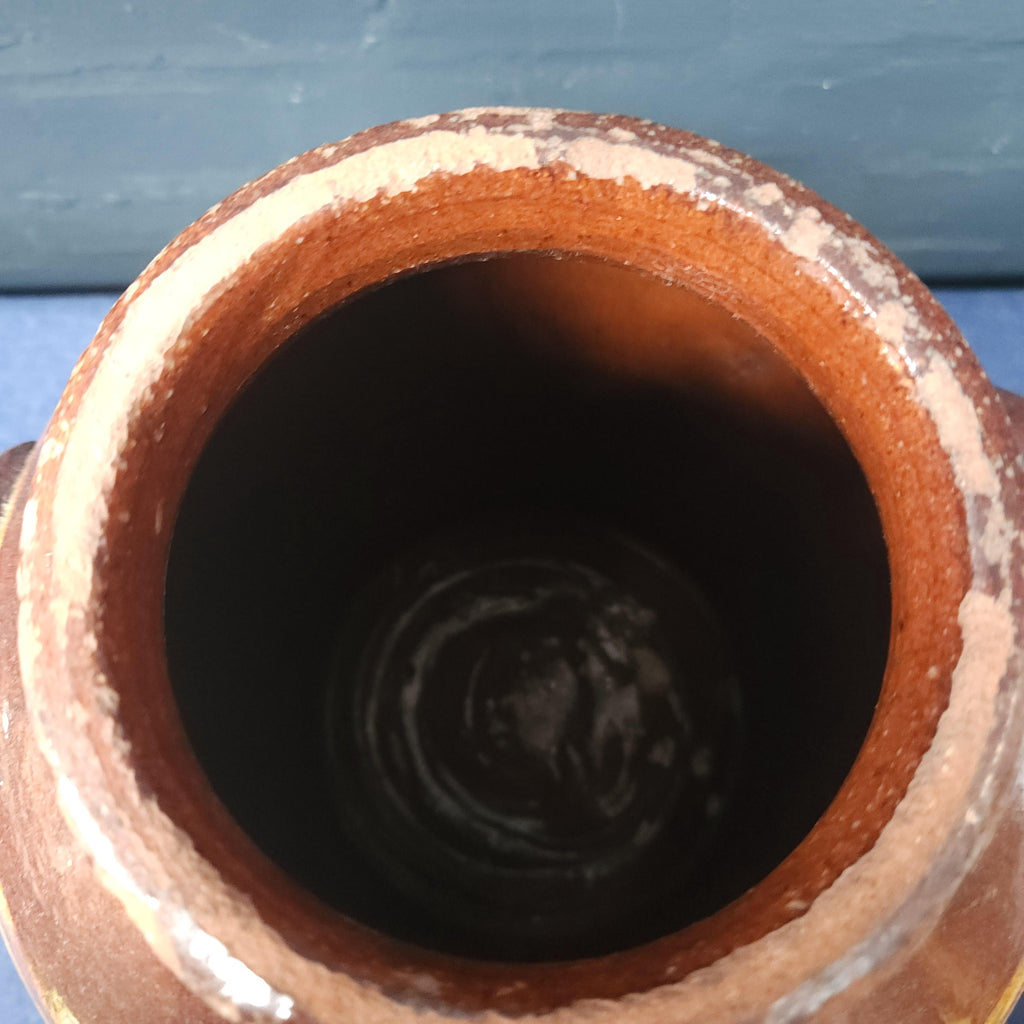 19thC Salopian Terracotta Dairy or Cider Flagon