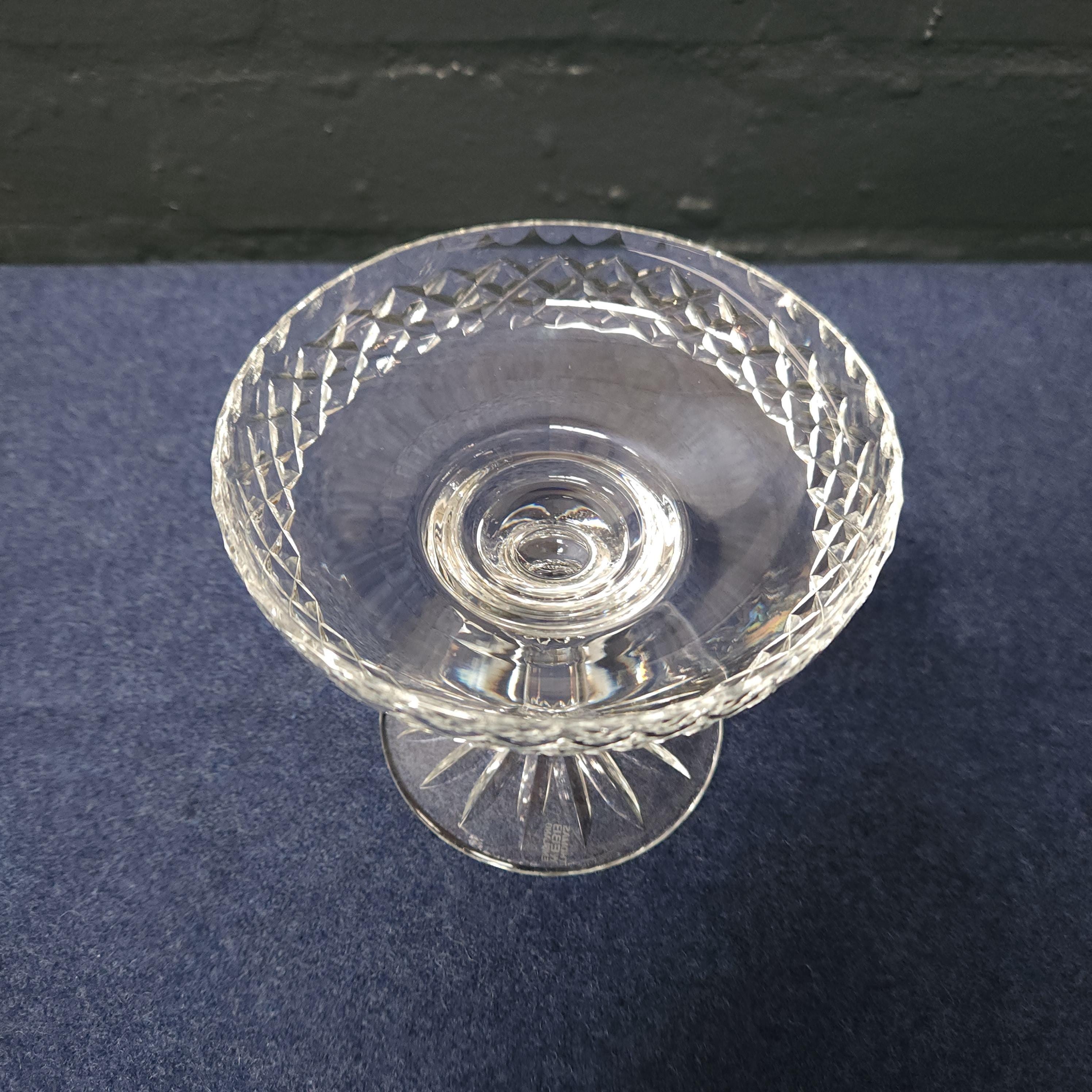Small Thomas Webb Cut Crystal Tazza, Dennis Diamonds Pattern