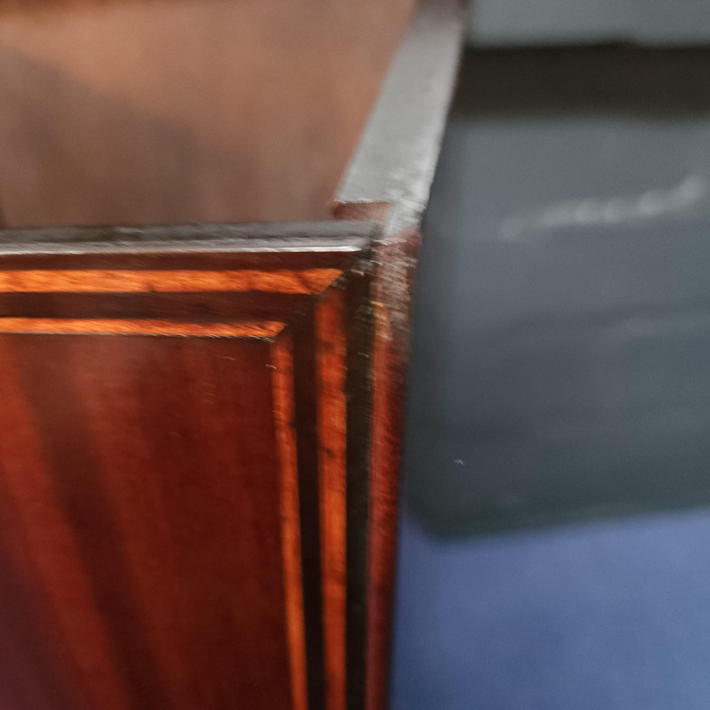 Inlaid Mahogany Georgian Candle Box. Circa Late 18thC