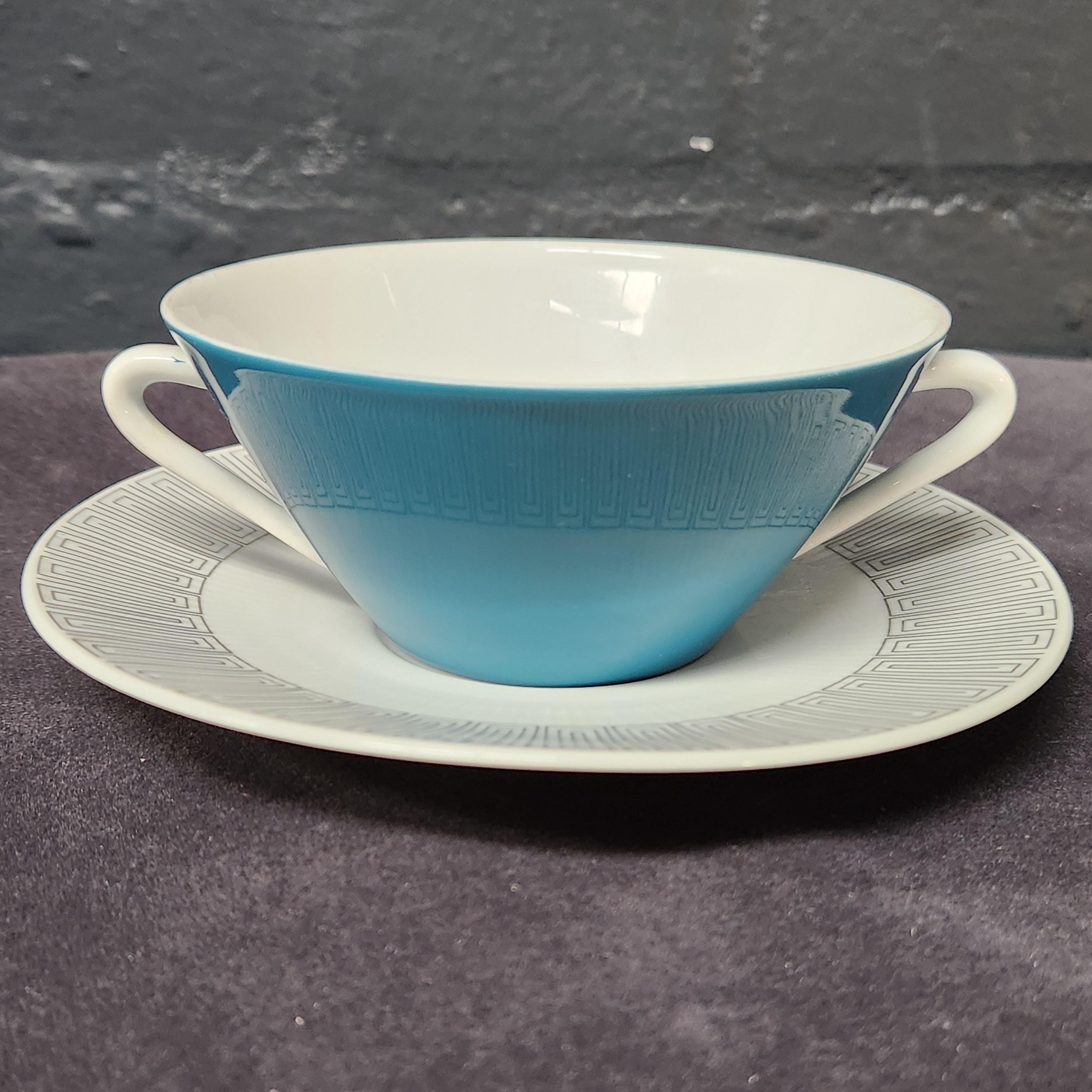Saltmann Weiden Soup Coupe & Saucer - Monika Pattern