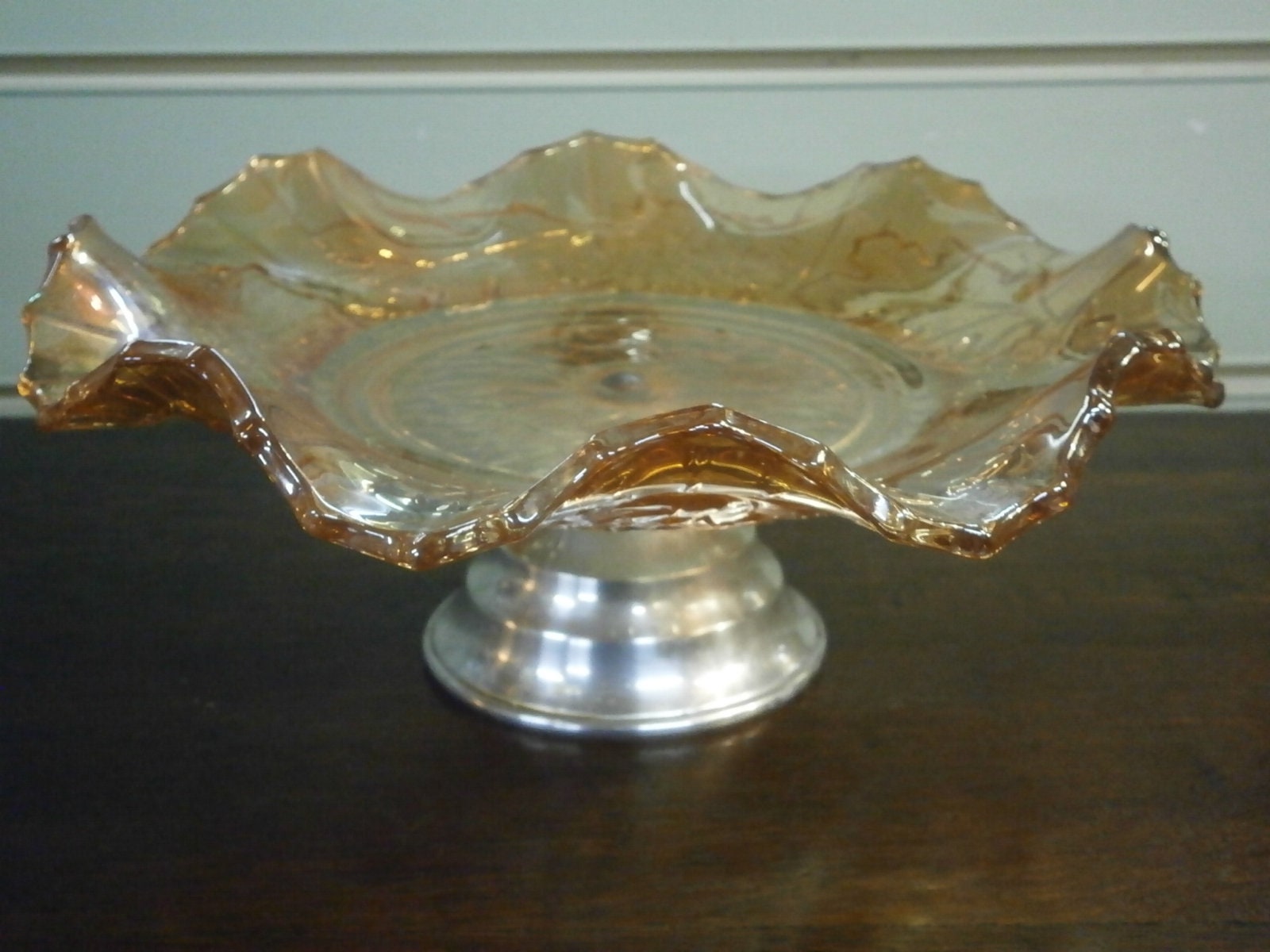 Carnival Glass Comport --- Vintage