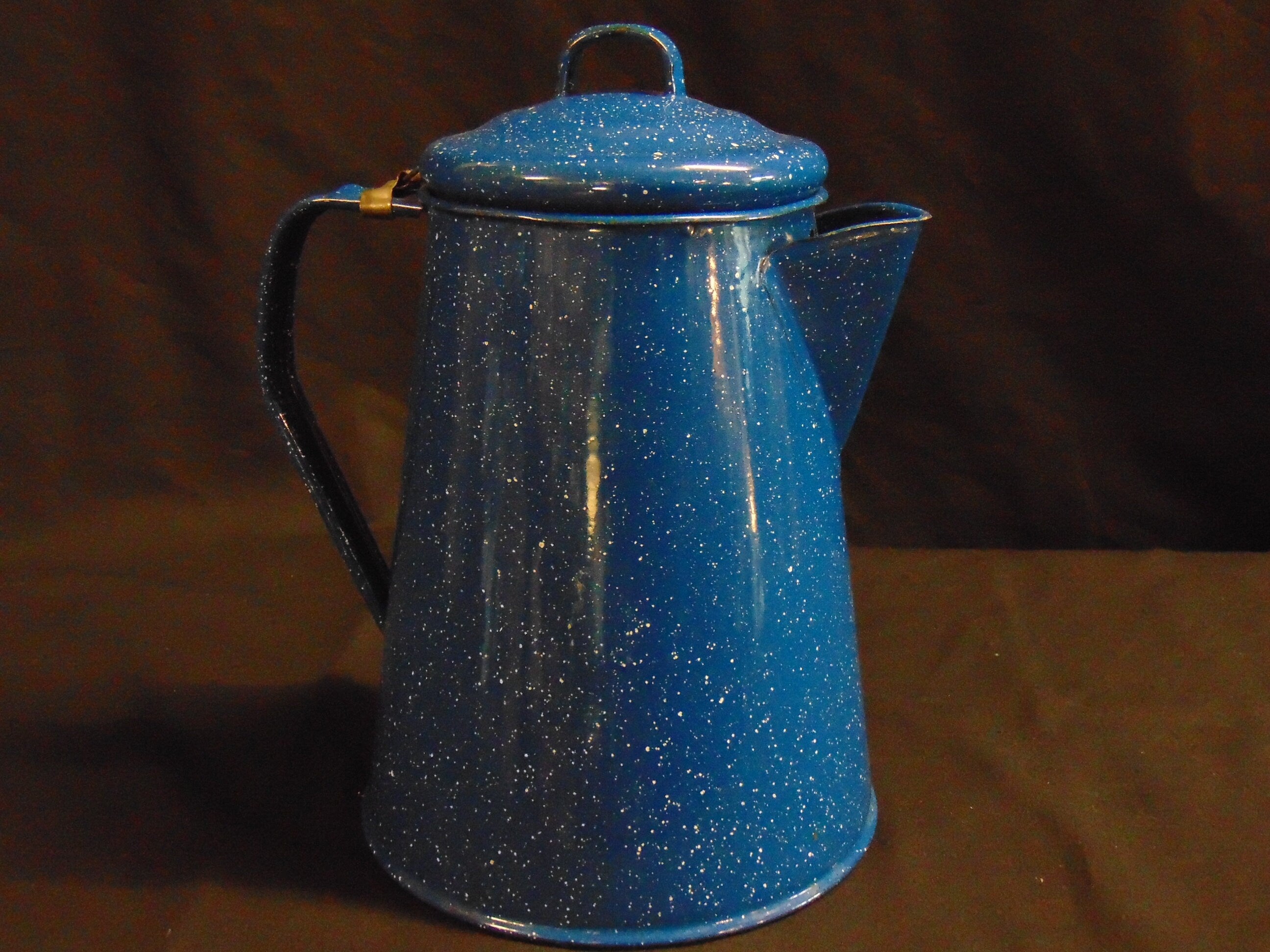 Vintage French Enamel Lidded Jug