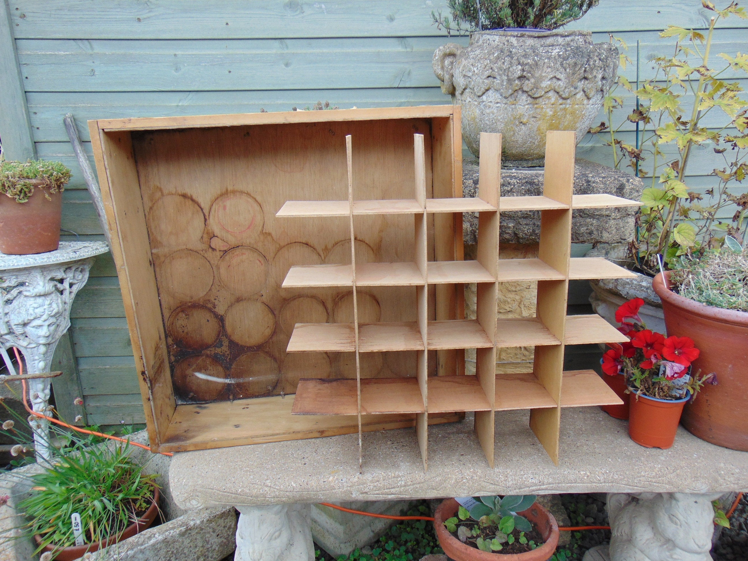 Vintage Wooden Crate For Drinking Glasses