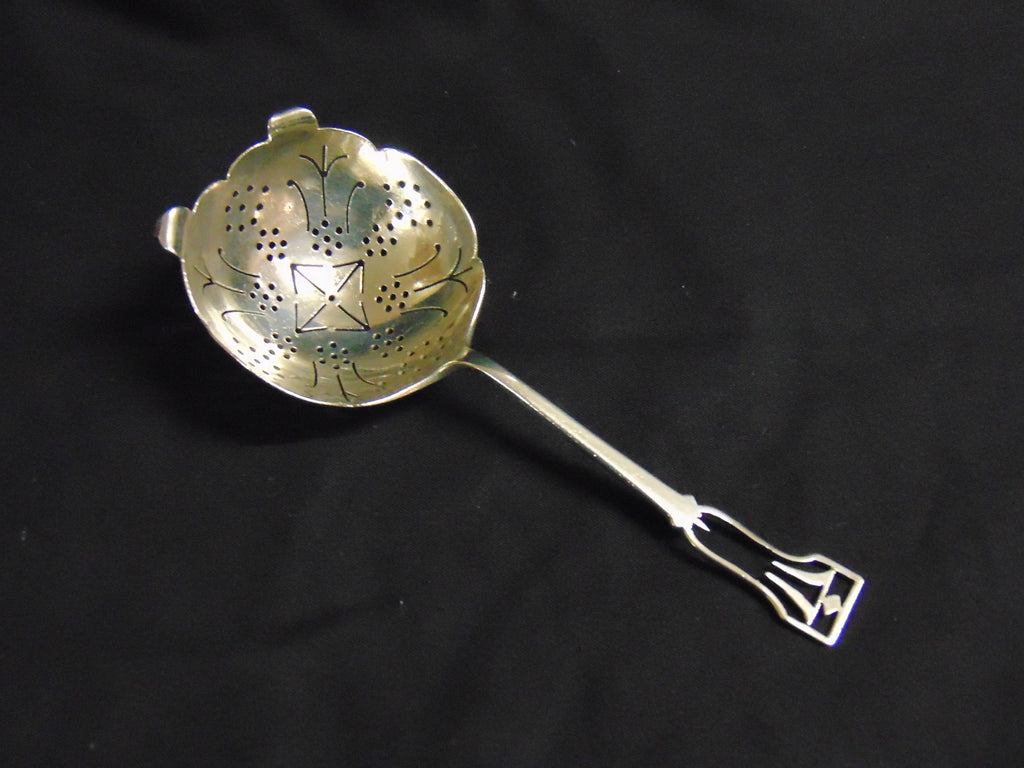 Hallmarked Silver Tea Strainer, Birmingham 1953
