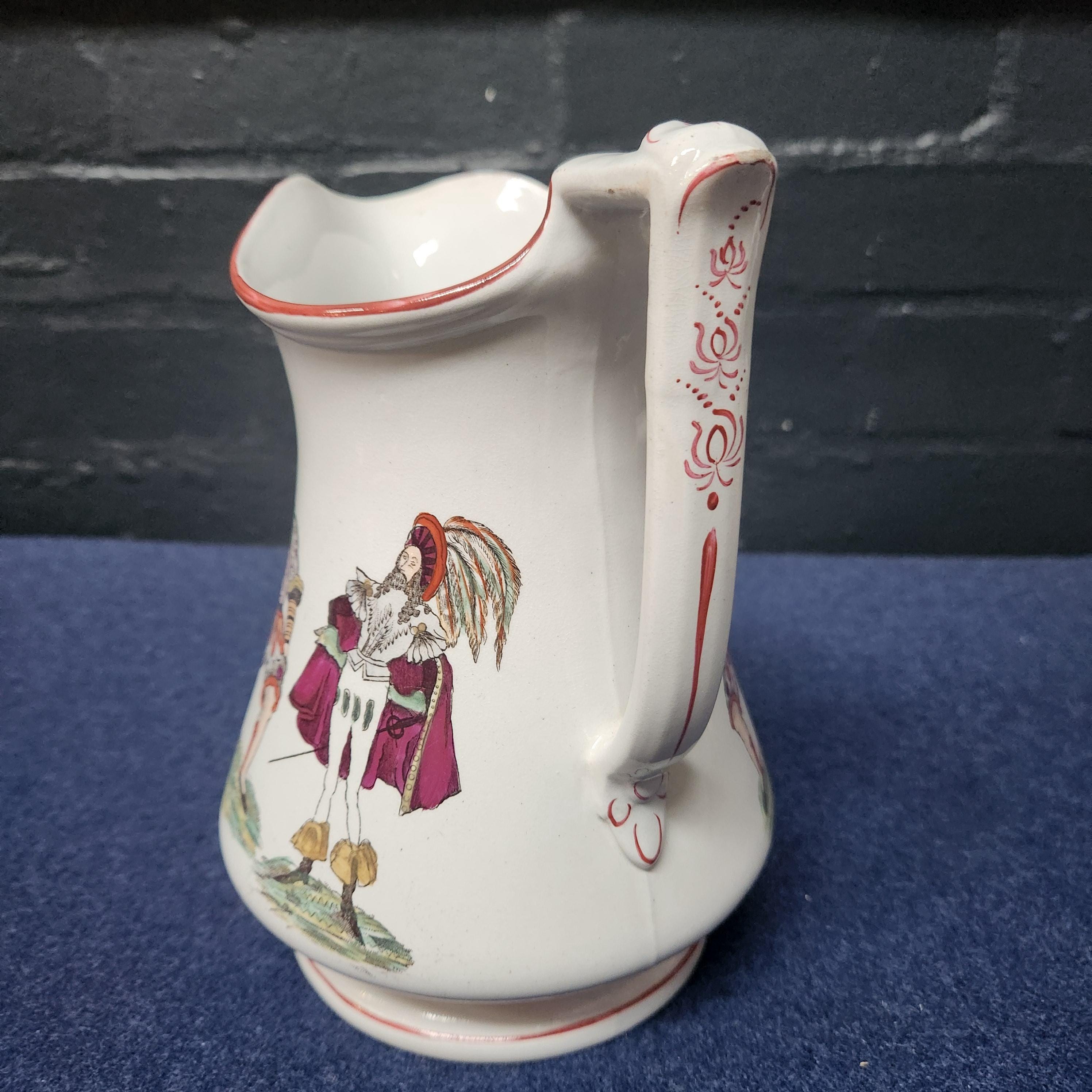 SOLD **** 19thC Elsmore & Forster Jester Puzzle Jug