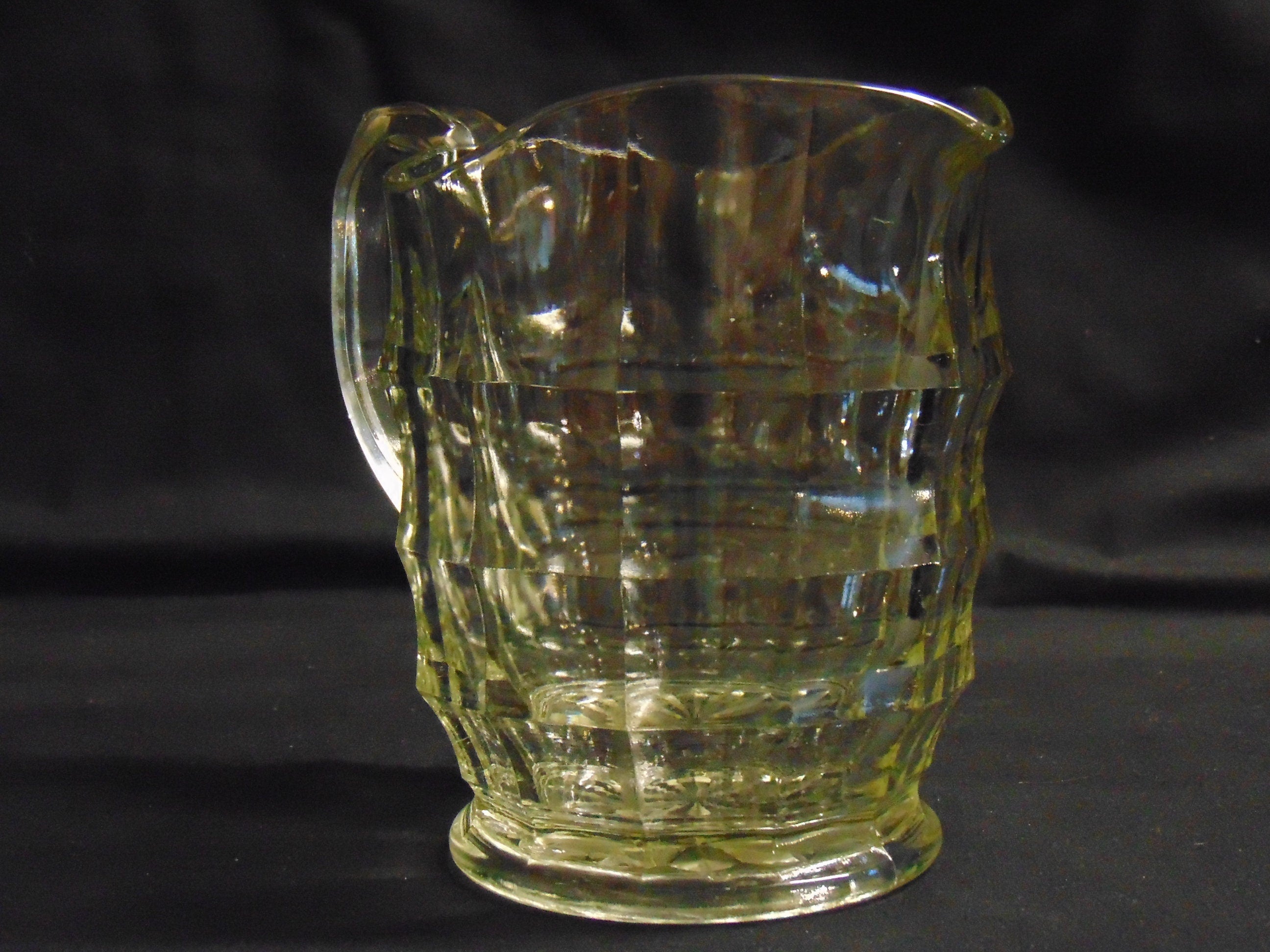 1950's Glass Lemonade Jug, Jacobean Pattern