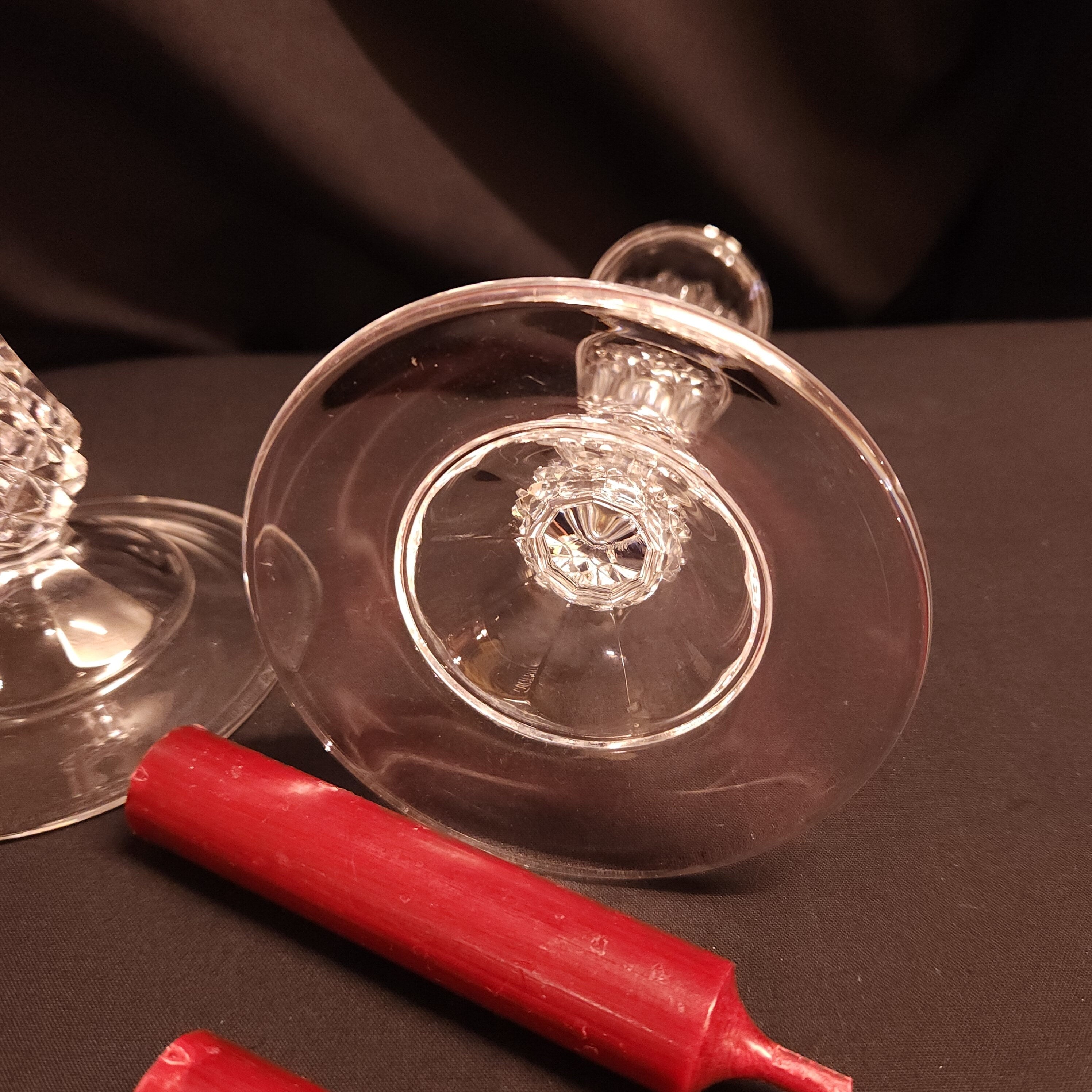 Pair of Crystal D'Arques Candlesticks