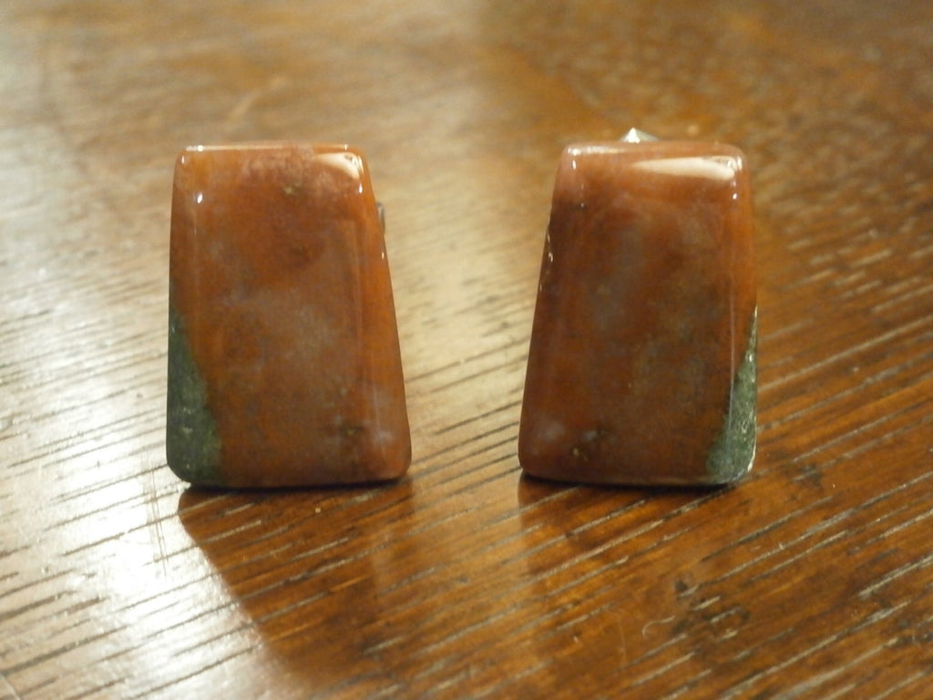 Semi Precious Stone Cuflinks --Vintage