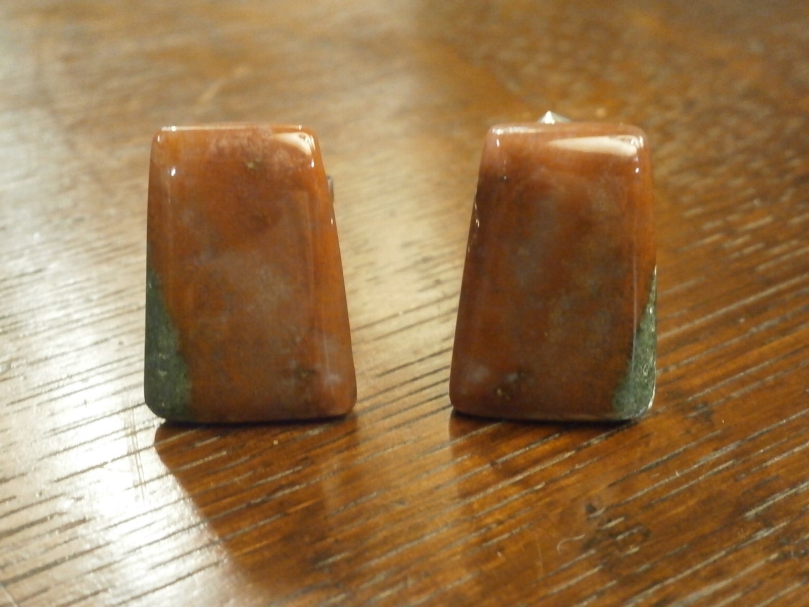 Semi Precious Stone Cuflinks --Vintage