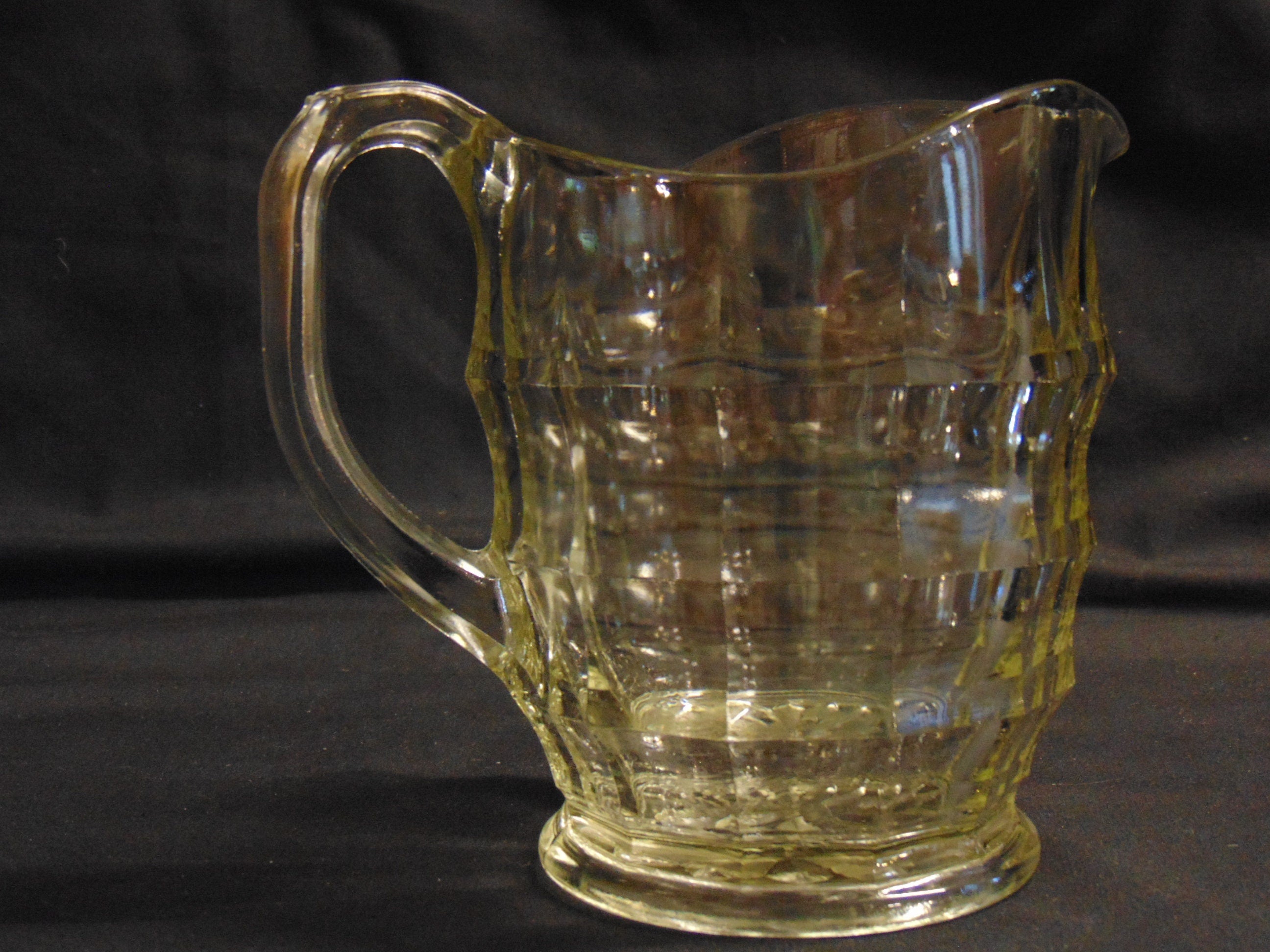 1950's Glass Lemonade Jug, Jacobean Pattern