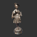 French Bronzed Spelter Figure, Emile Bruchon 1806 - 1895