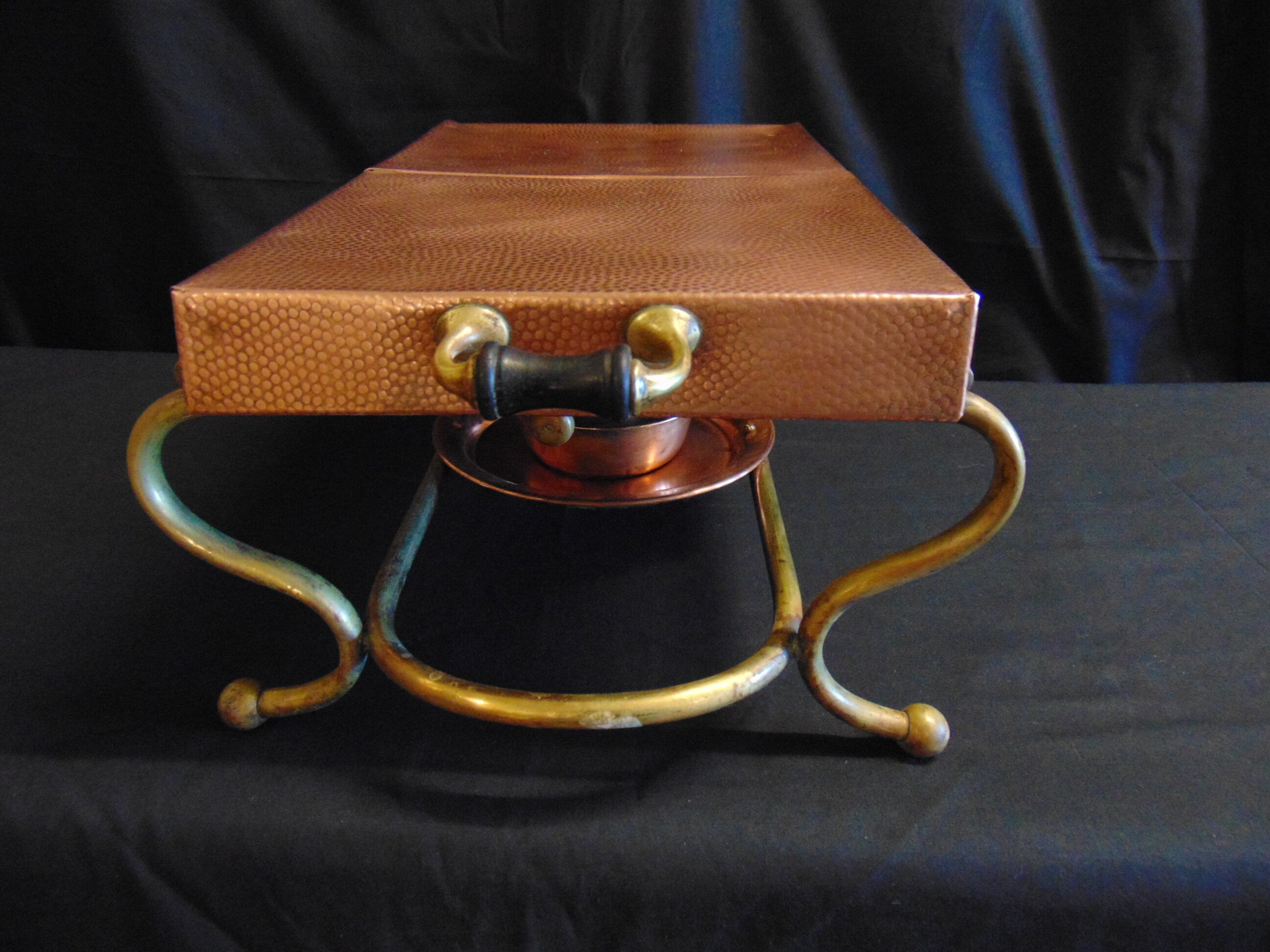 Edwardian Copper and Brass Tabletop Food Warmer - Townshends Ltd