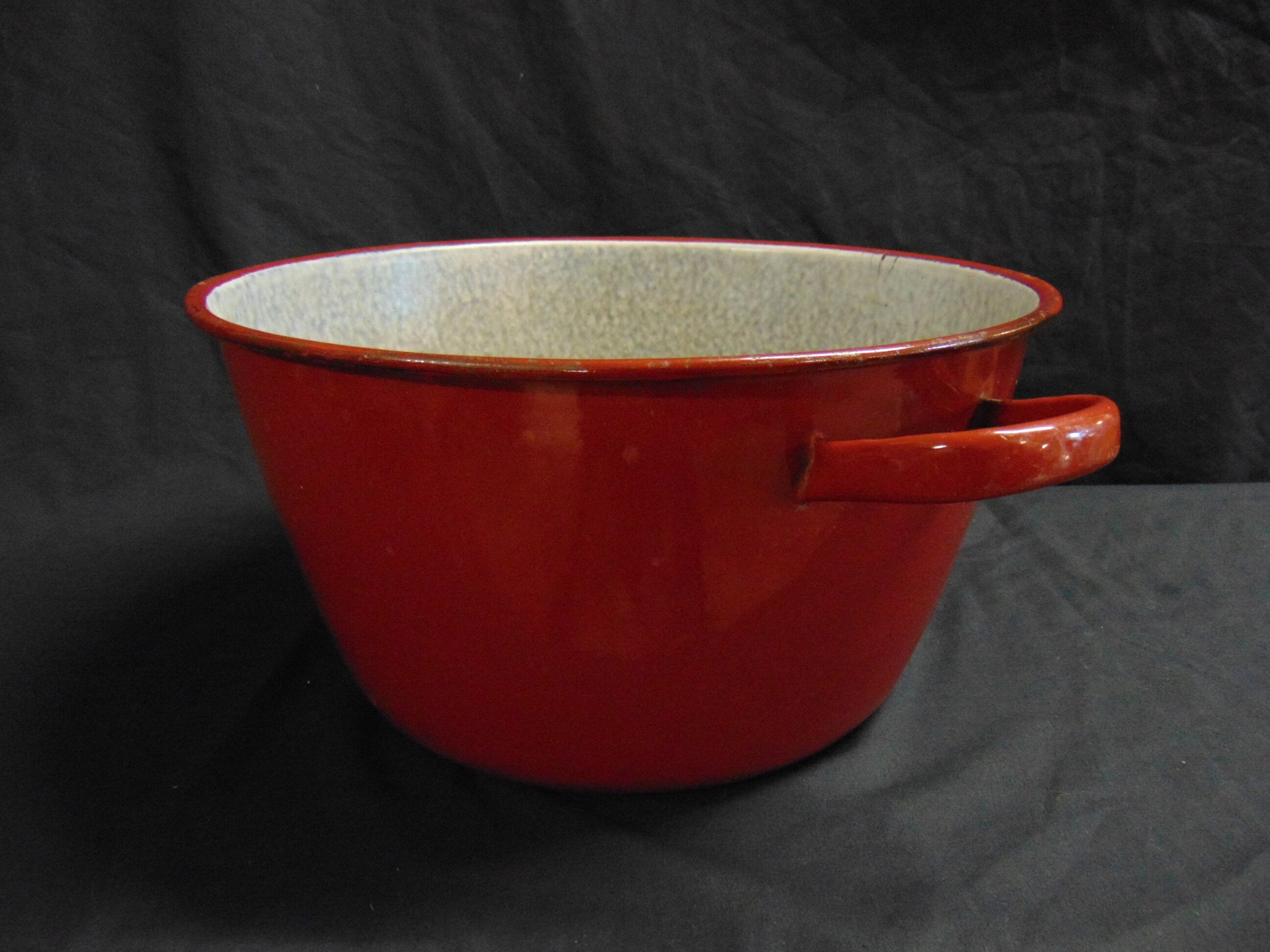 Vintage French Enamel Handled Bowl