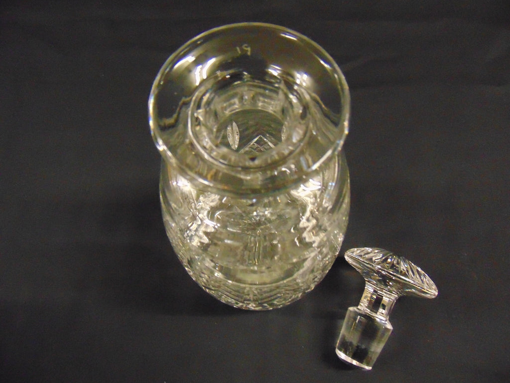Stuart Crystal Glengarry Cambridge Cut Crystal Mushroom Stopper Decanter