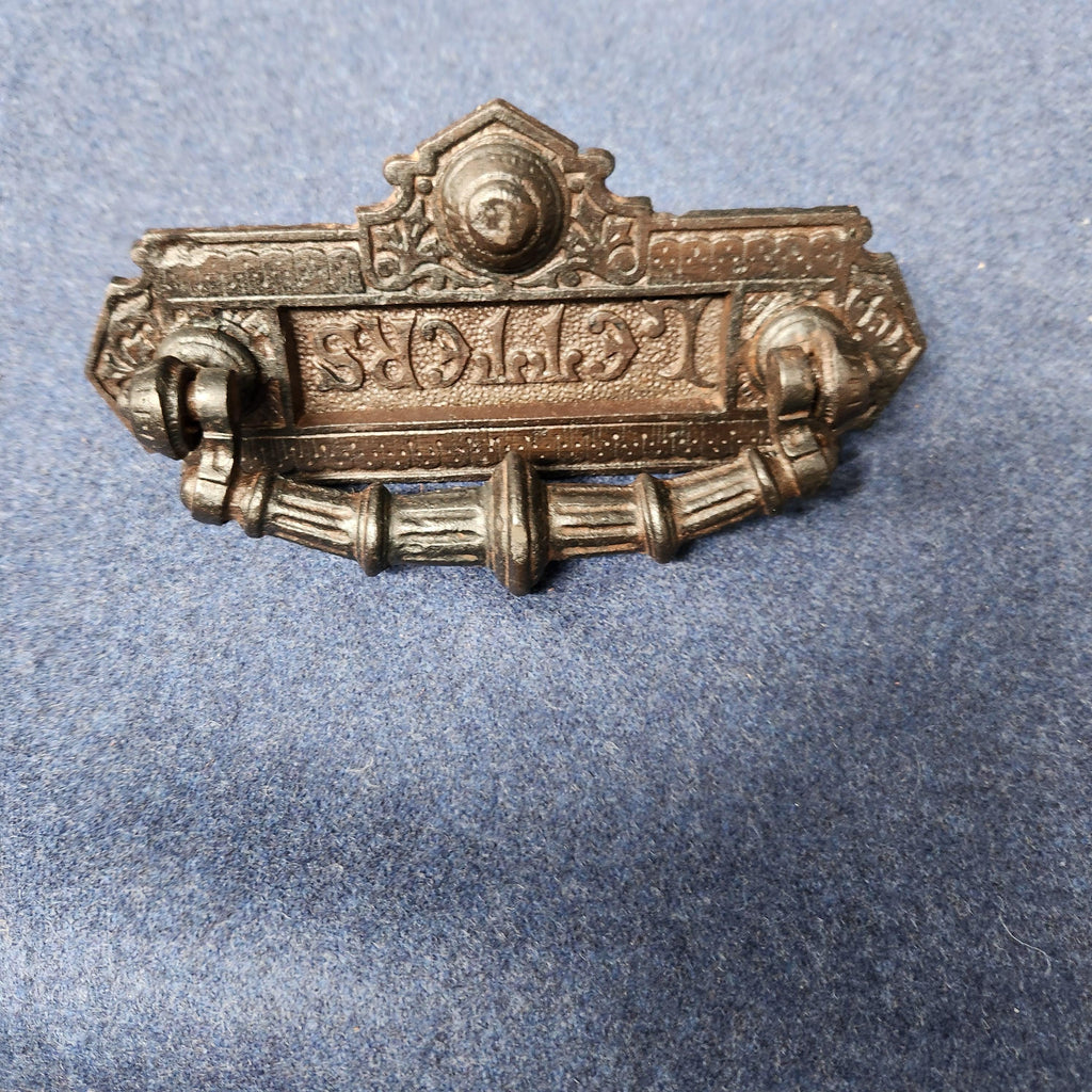 Late Victorian Cast Iron Letter Flap/Door Knocker