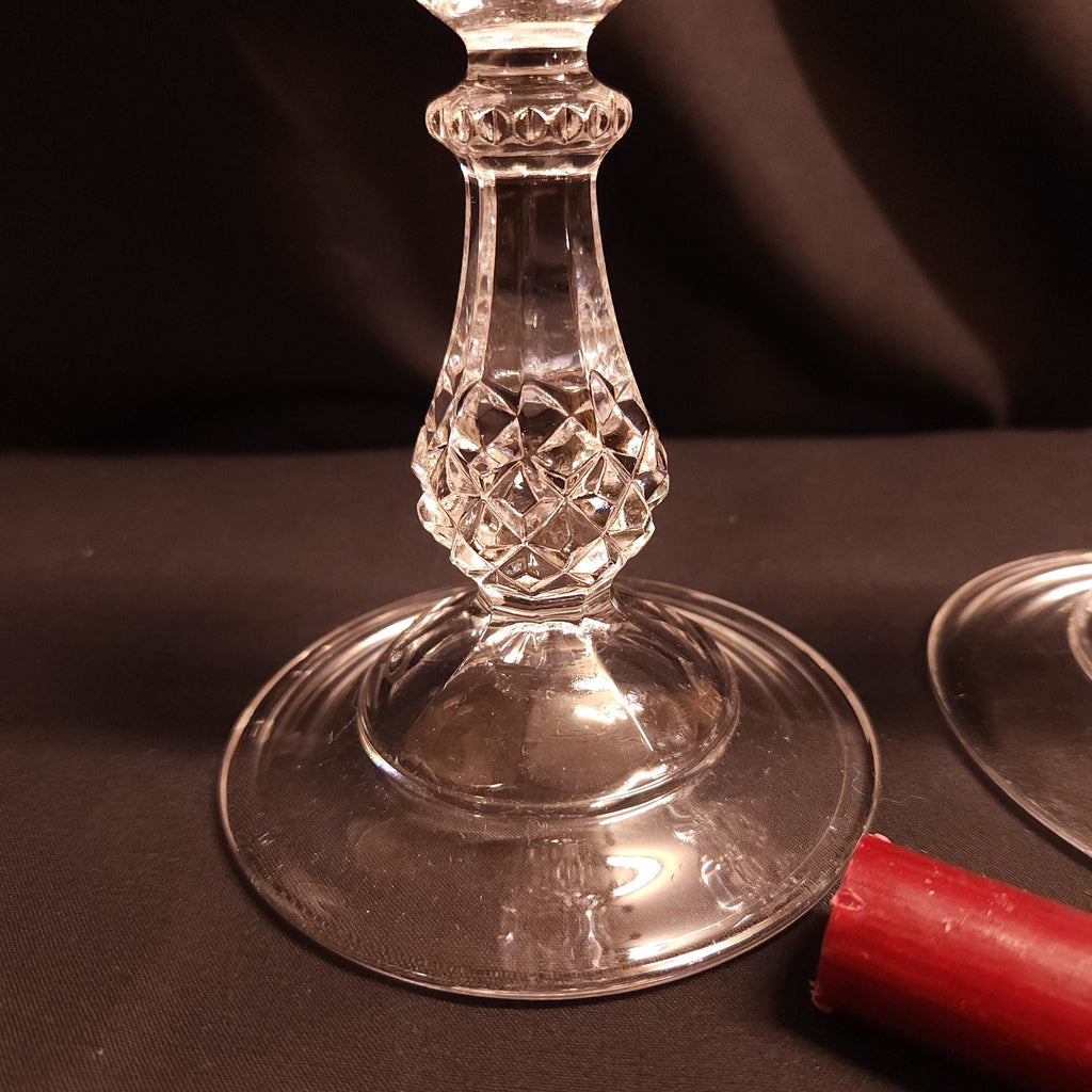 Pair of Crystal D'Arques Candlesticks
