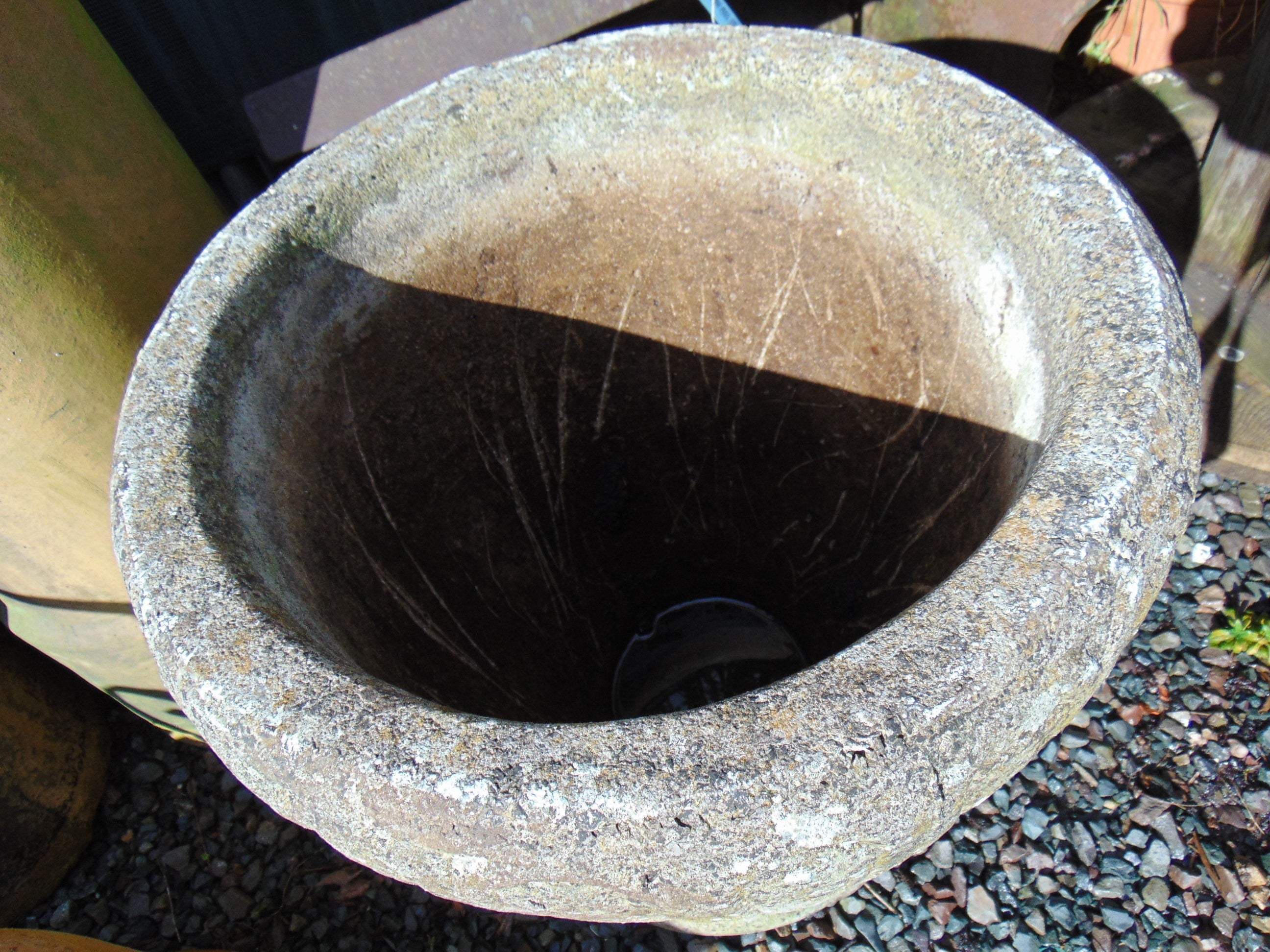 Weathered Reconstituted Stone Garden Urn