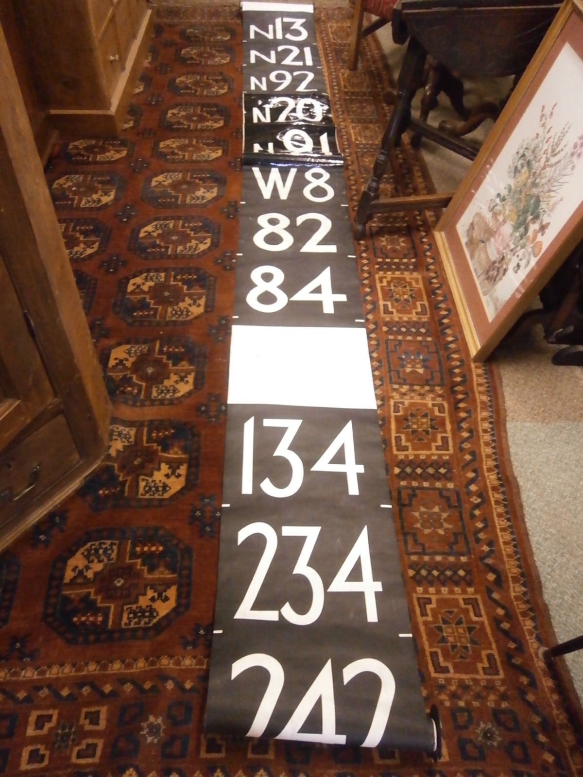 London Transport Bus Blind Route Number