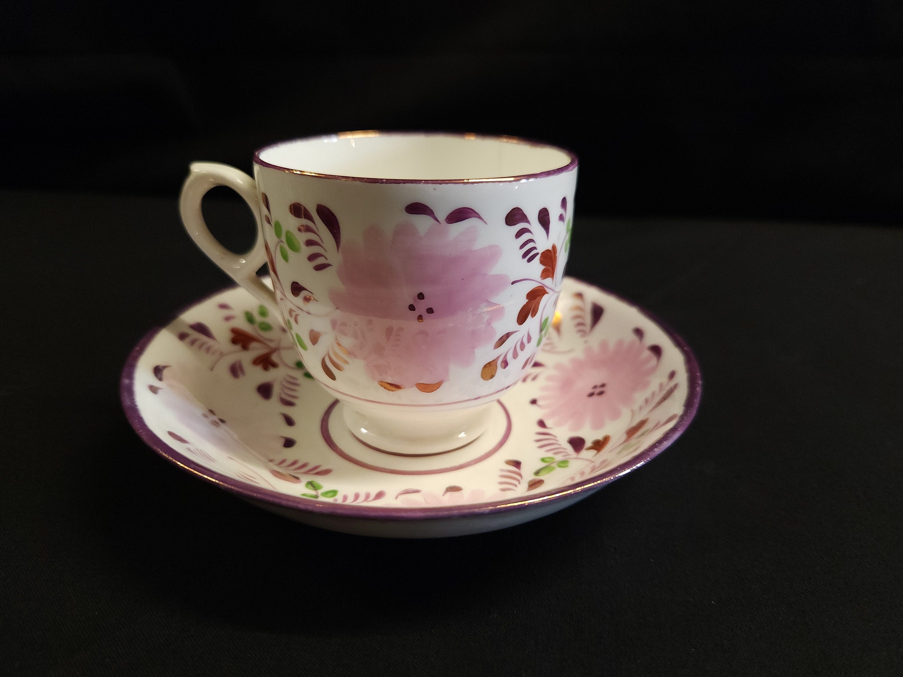 Early 19th Century Pearlware Teacup and Saucer
