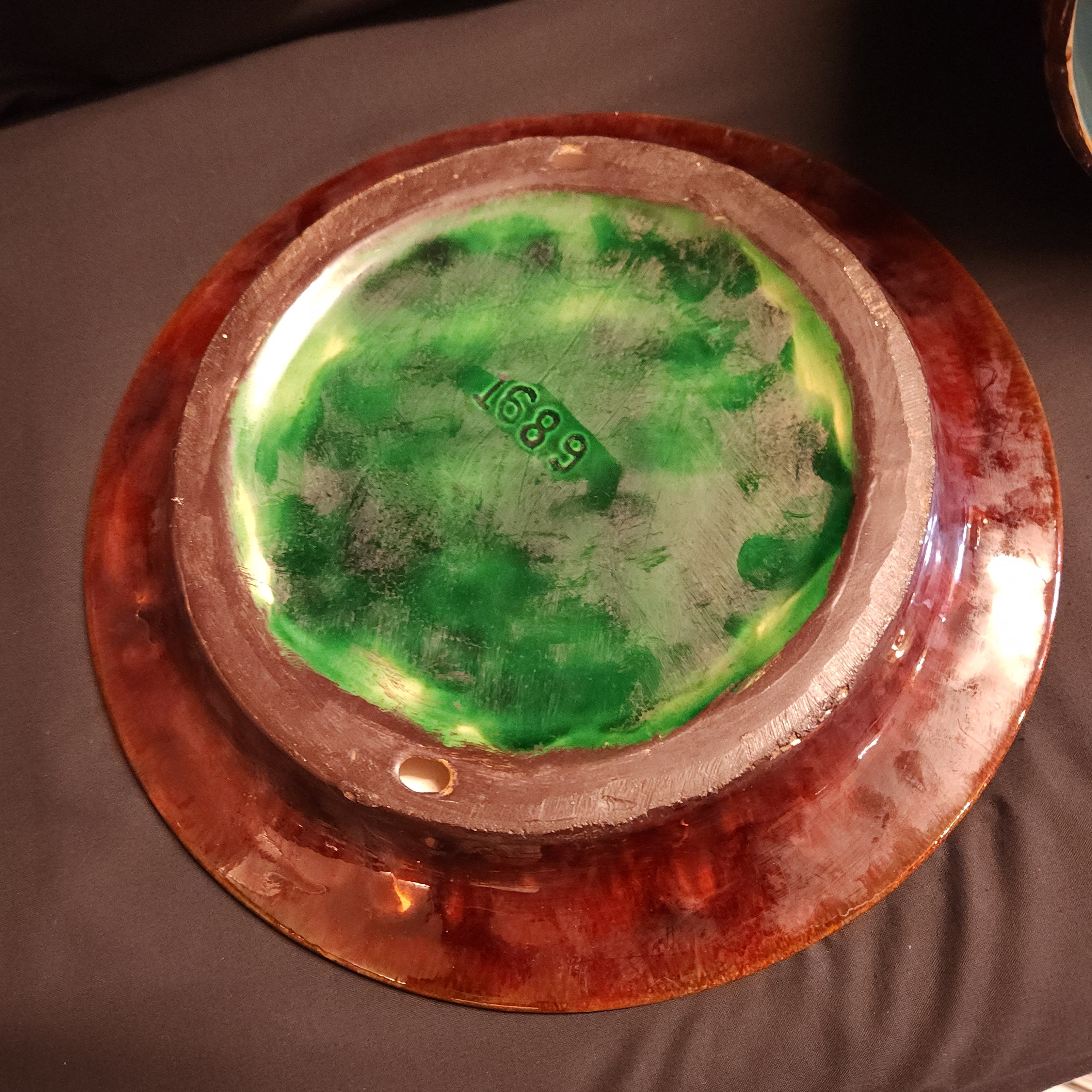 Majolica Cheese Keeper, Fence and Vine, In the Manner of George Jones Circa Early 1900's