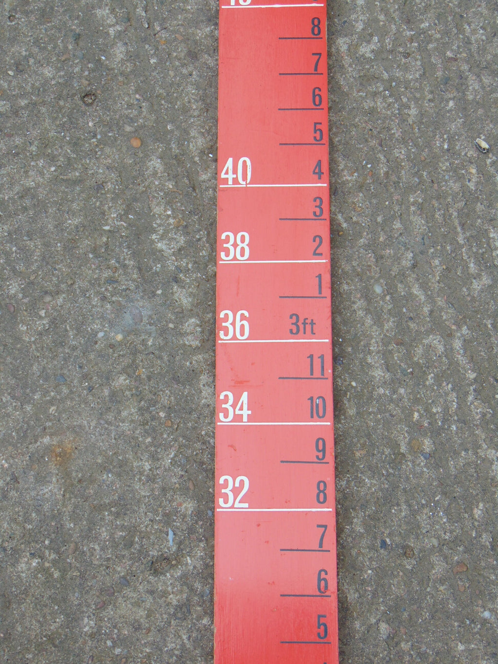 Vintage Ladybird Wooden Height Measure - 72 Inch Children's Clothing Display