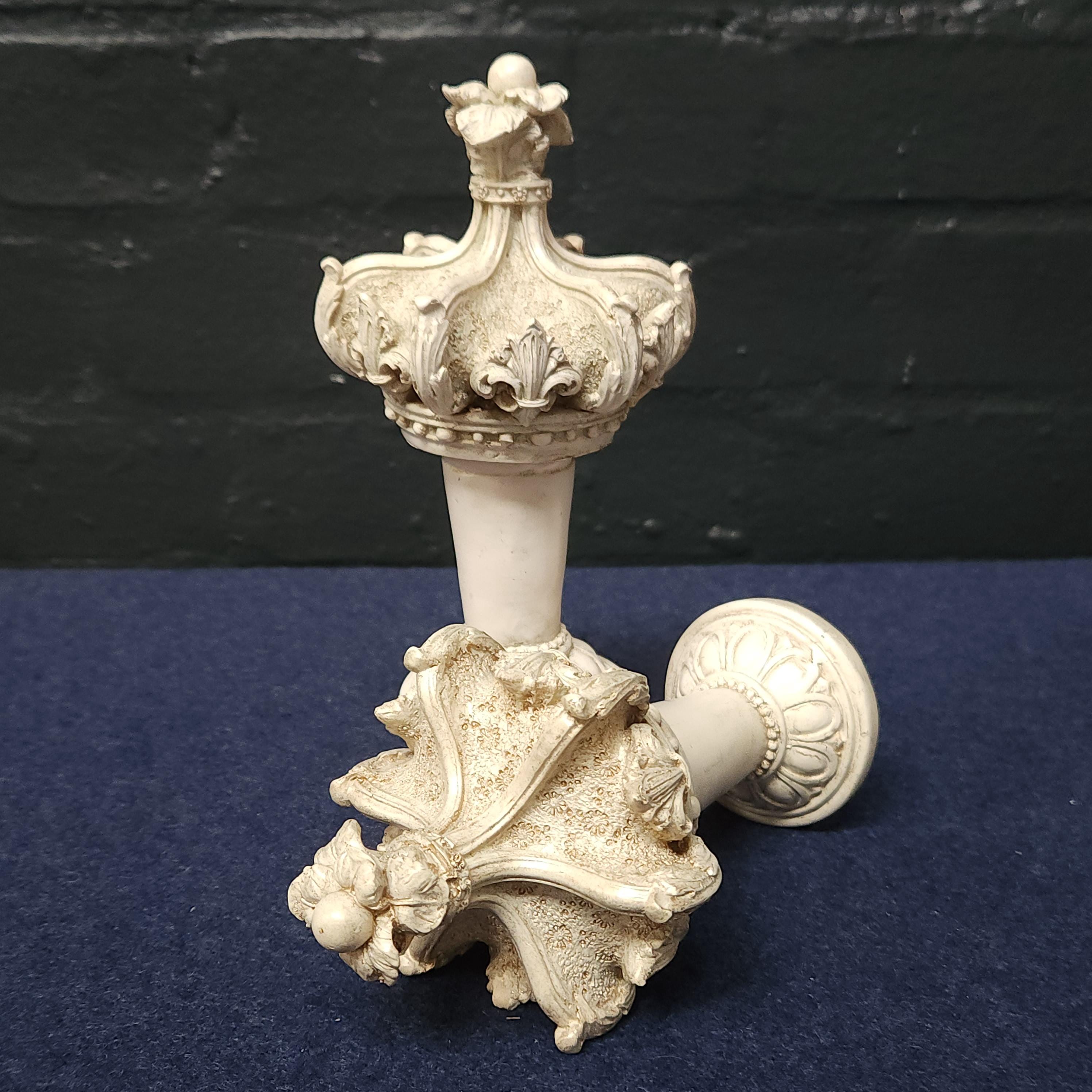 Pair of Crown Finials or Curtail Tie Backs