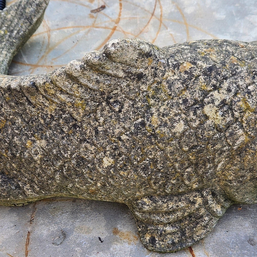 Weathered Koi Carp Water Fountain - Reconstituted Stone