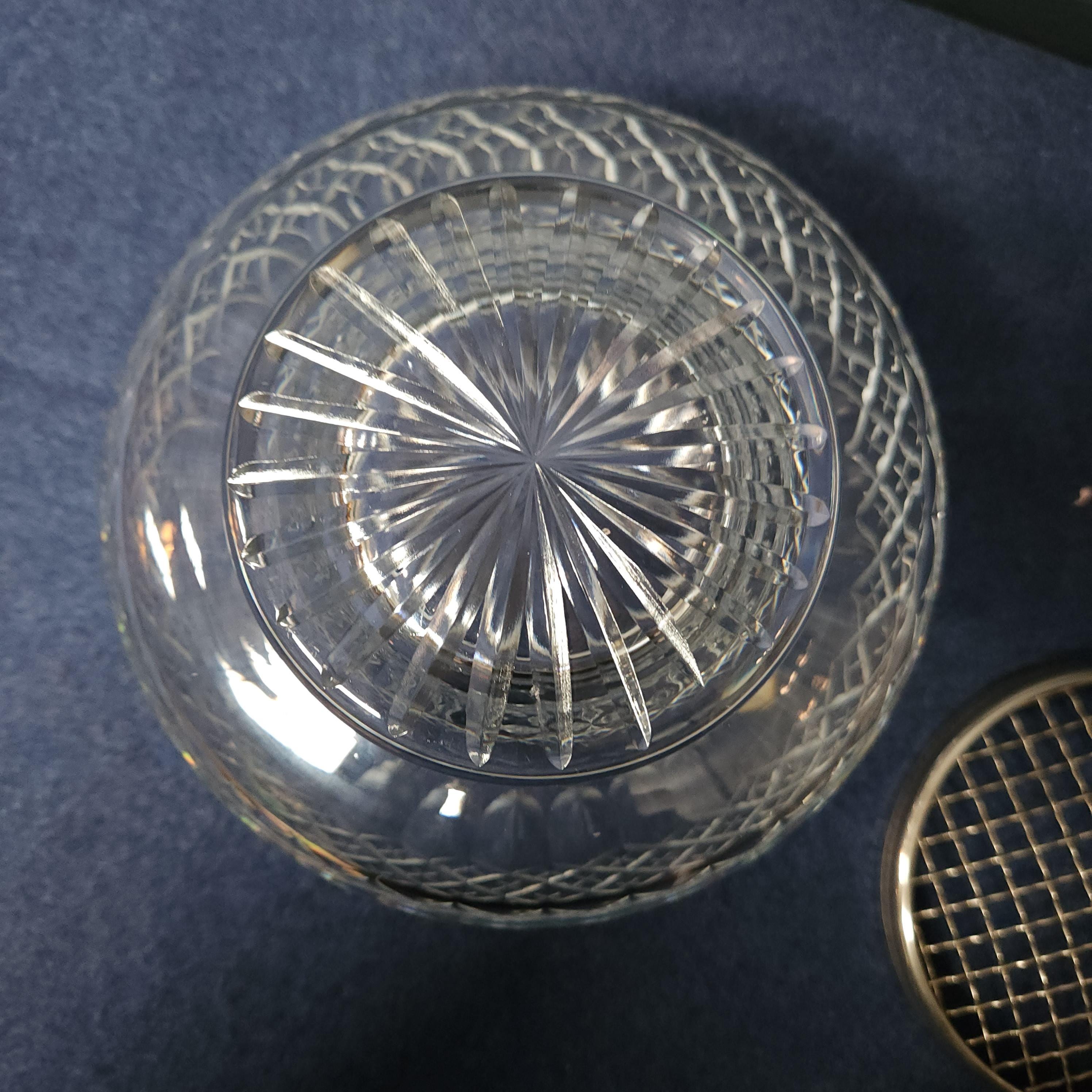English Hand Cut Lead Crystal Rose Bowl