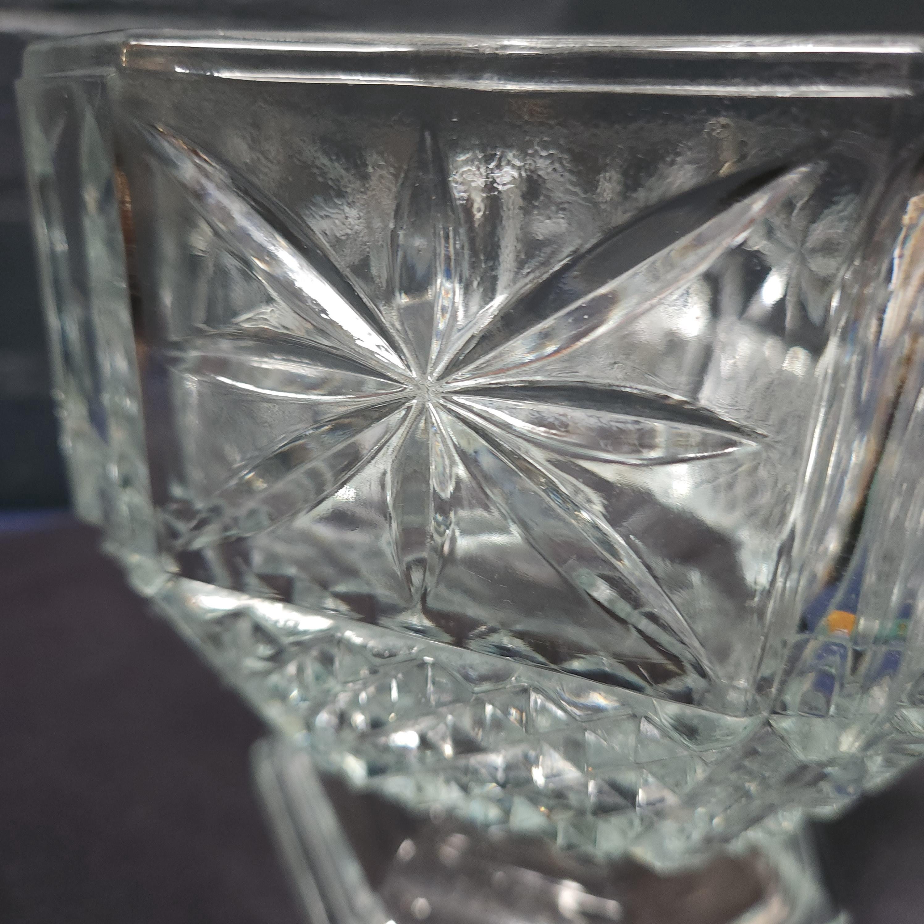 Italian Pressed Glass Decorative Bowl