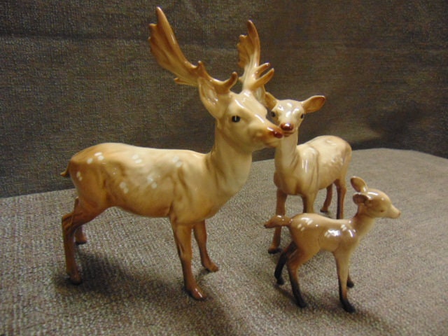 Beswick Deer Family - Stag, Doe and Fawn