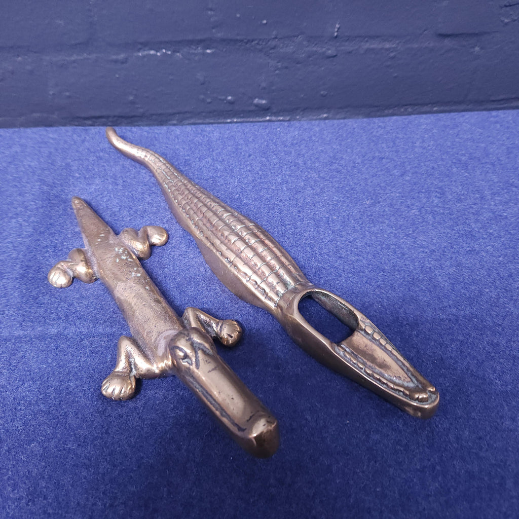 Brass Crocodile Nutcracker Circa Early 20thC