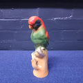 Early 20thC Painted Parian Ware Parrot Spill Vase
