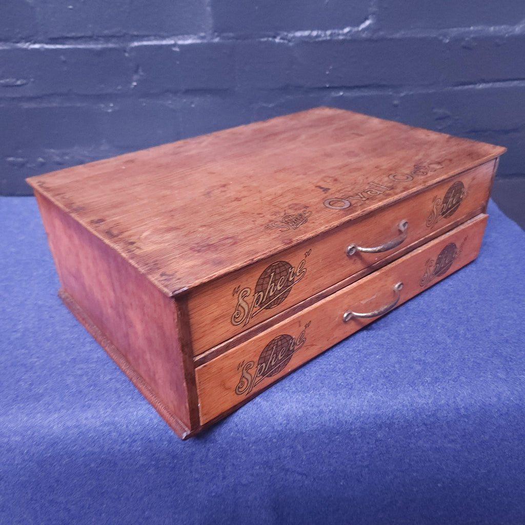 Early 20thC Retail Counter Top Haberdashery Drawers for Sphere Oval-Oct Suspenders
