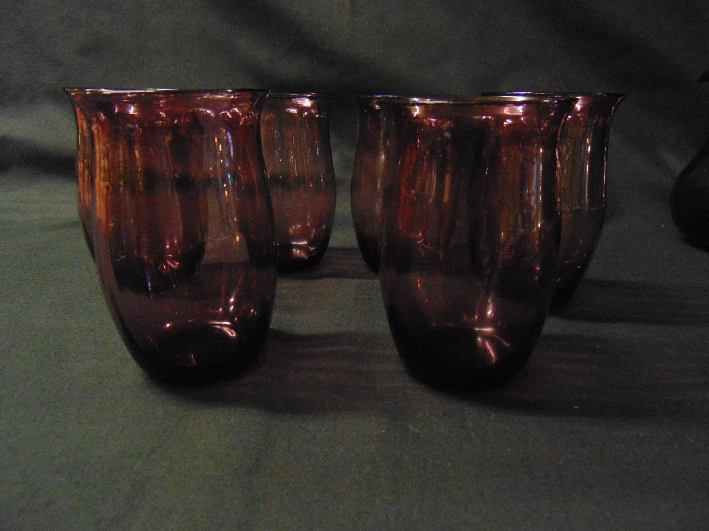 Aubergine Glass Lemonade Set, Jug/Pitcher and 6 Glasses