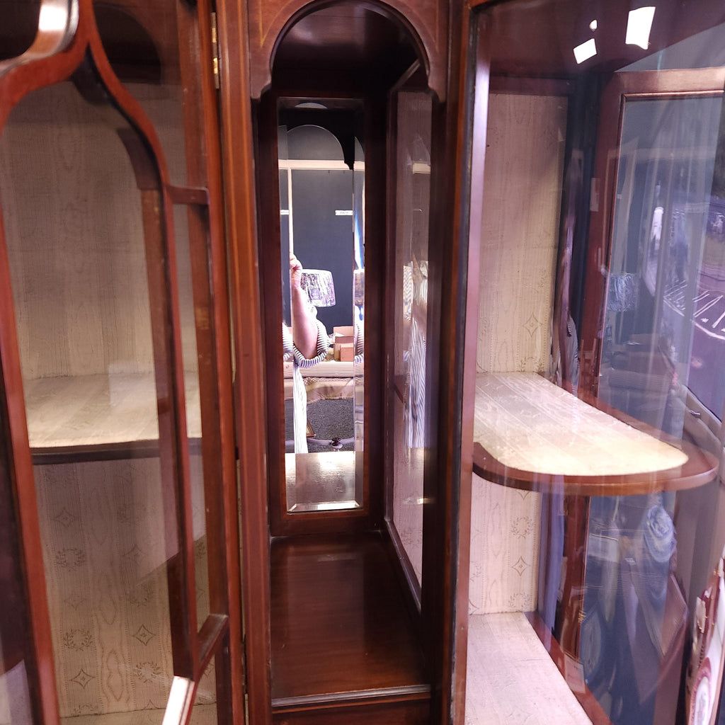 19thC Sheraton Revival Mahogany Display Cabinet