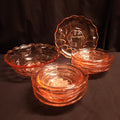 Pink Glass Dessert Dishes - Vintage - Circa 1950's